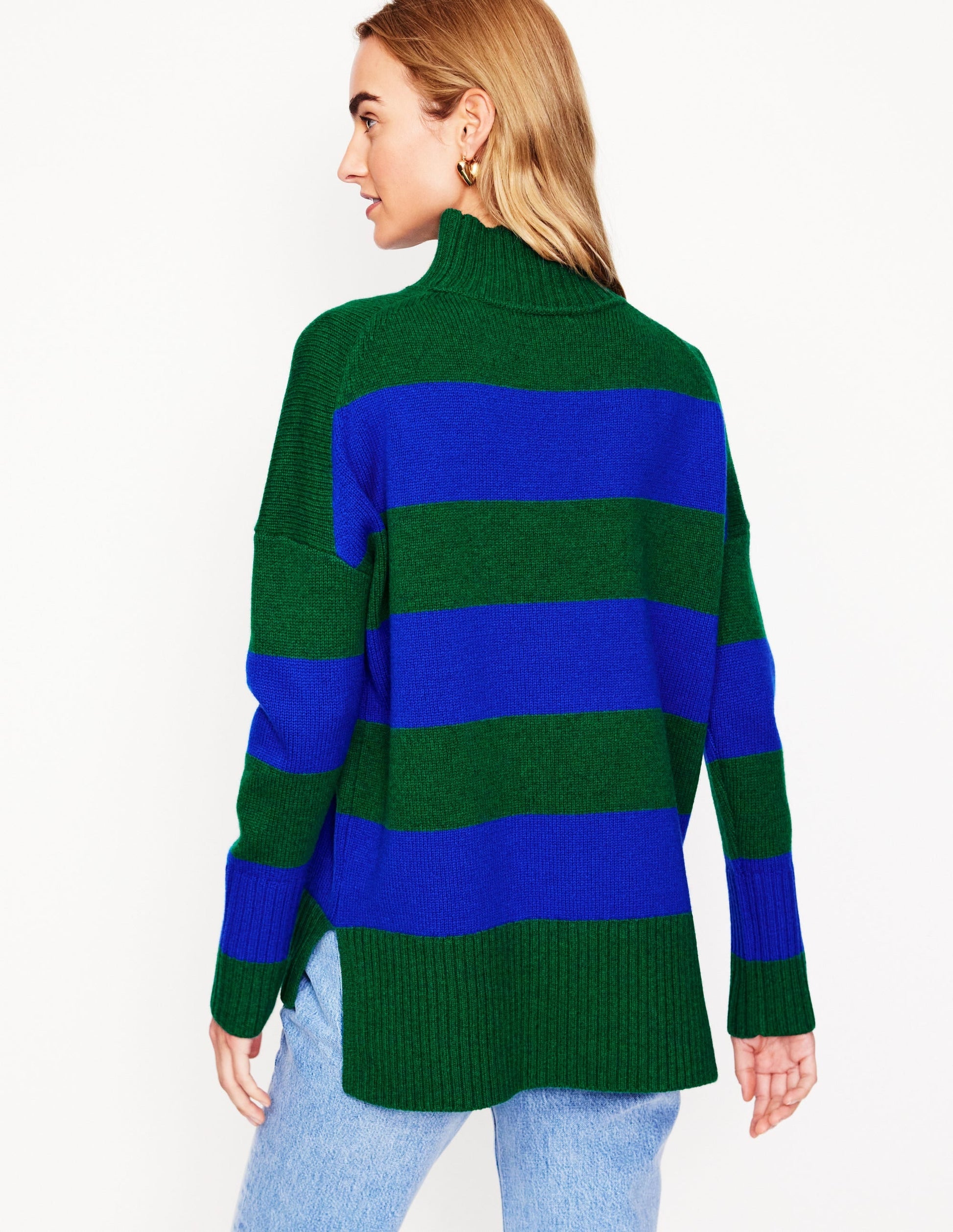 Jessica Oversized Jumper-Bavaria Green, Monarch Blue-3