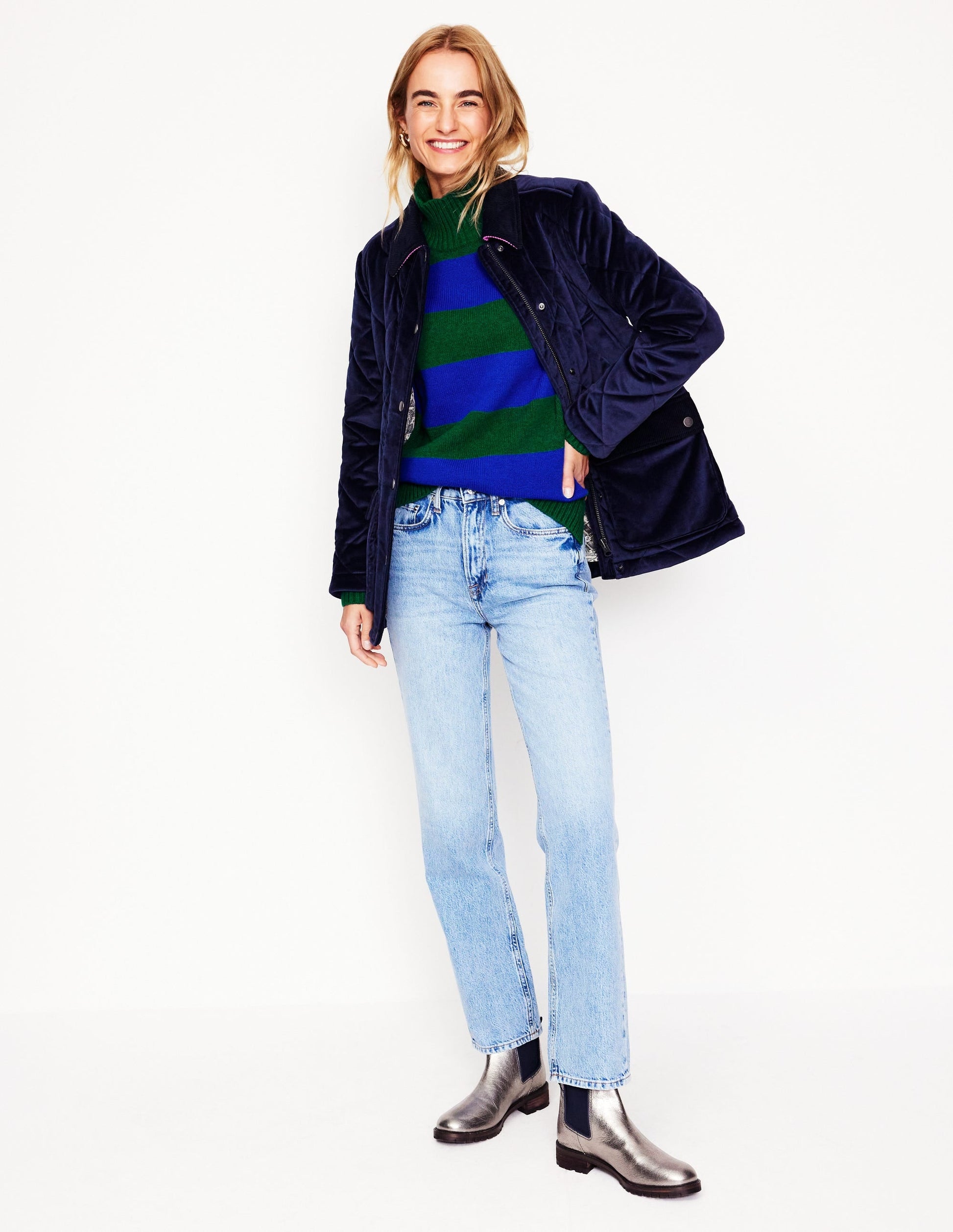 Jessica Oversized Jumper-Bavaria Green, Monarch Blue-5
