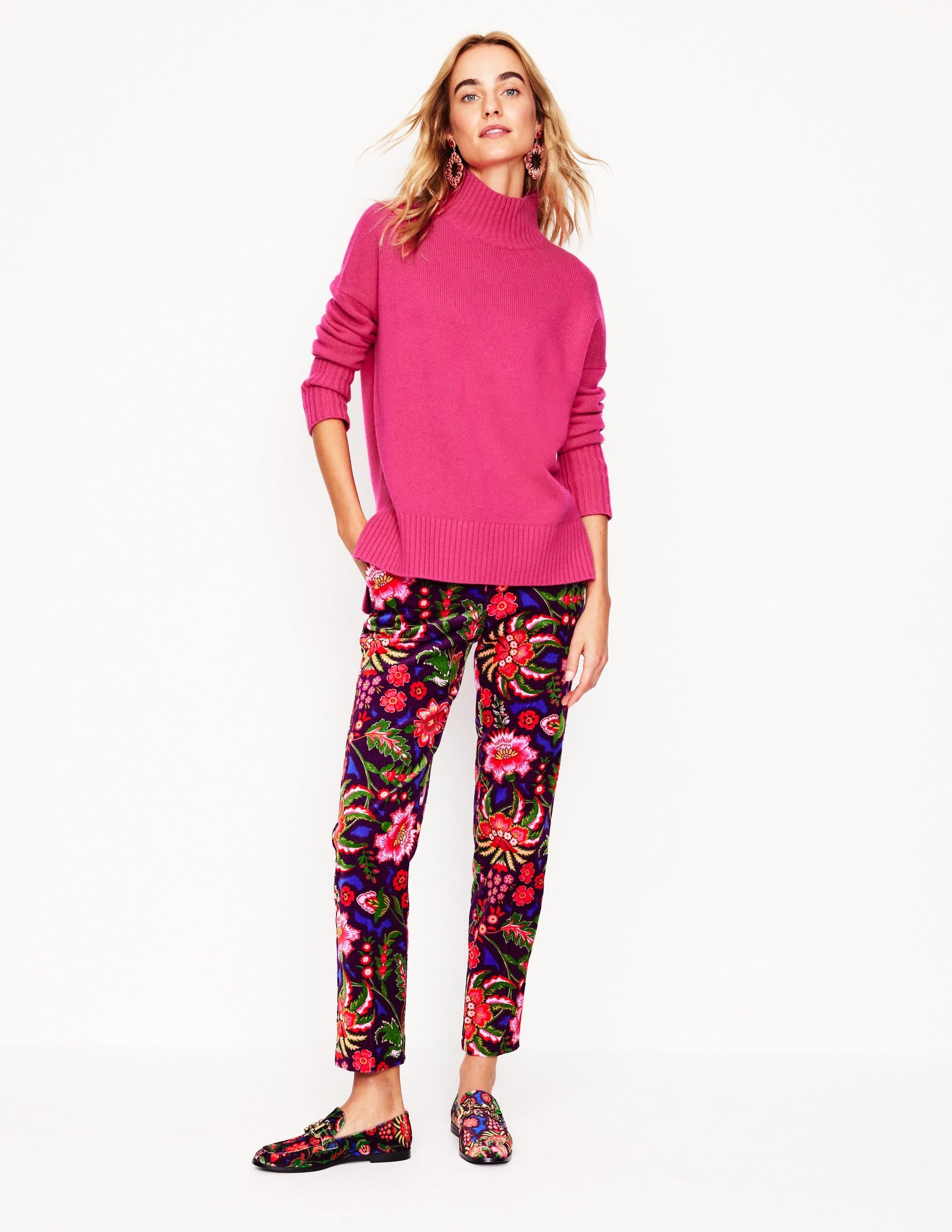 Jessica Oversized Jumper-Bright Pink-4