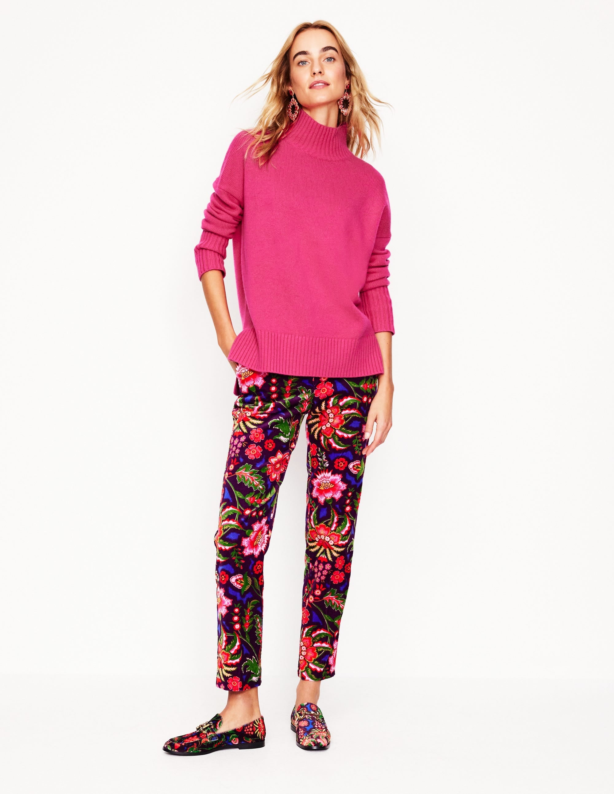 Jessica Oversized Jumper-Bright Pink - Image 4
