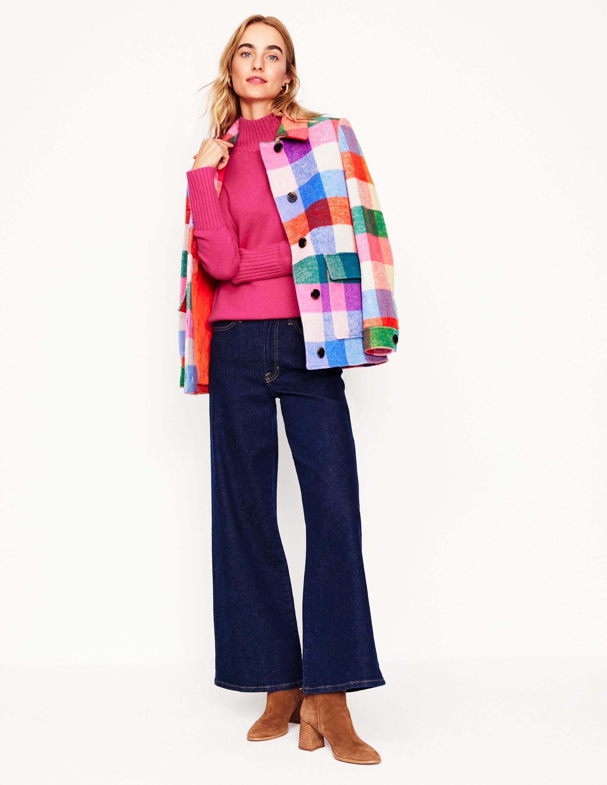Jessica Oversized Jumper-Bright Pink - Image 5
