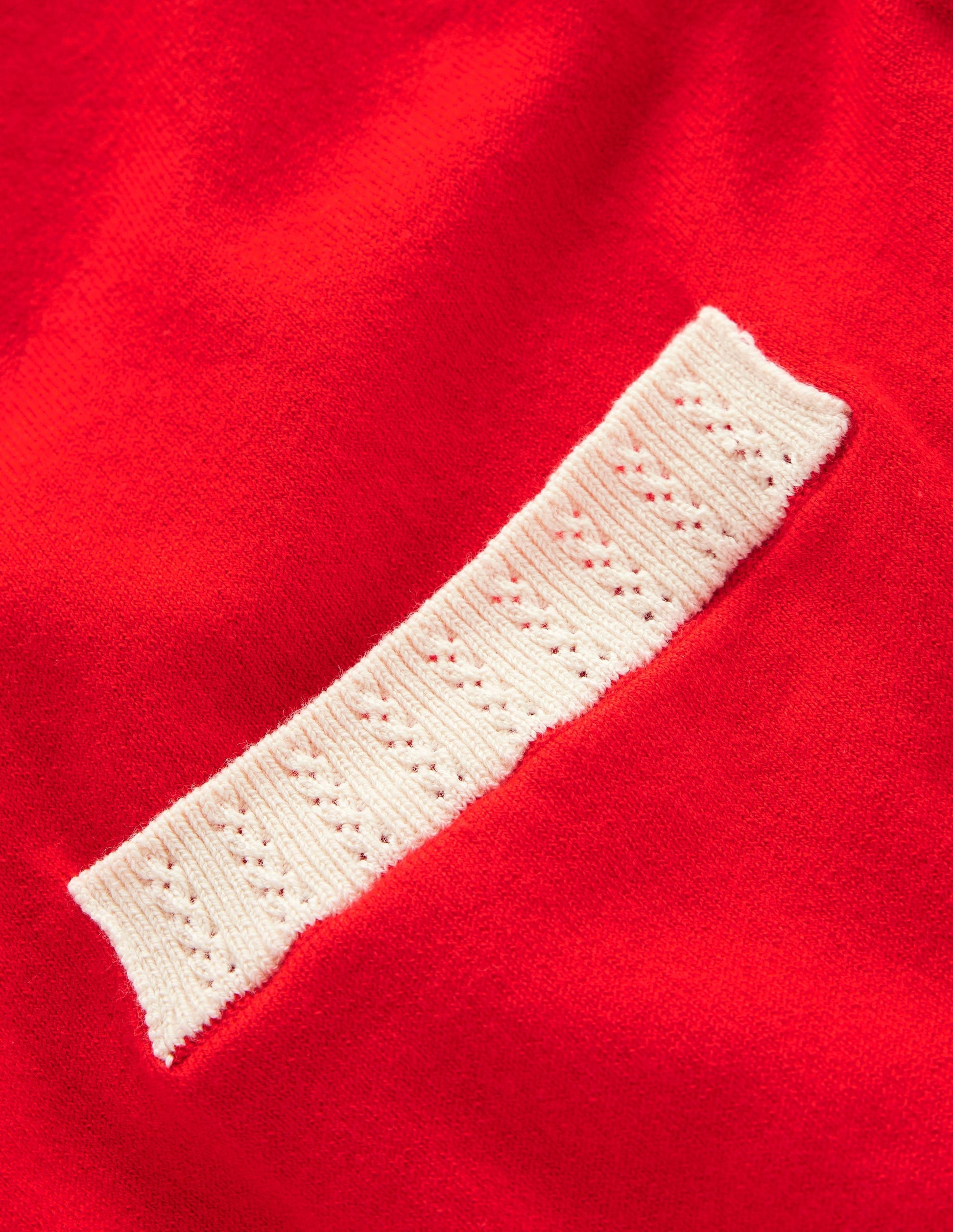 Emilia Cotton V Neck Cardigan-Poppy Red-7