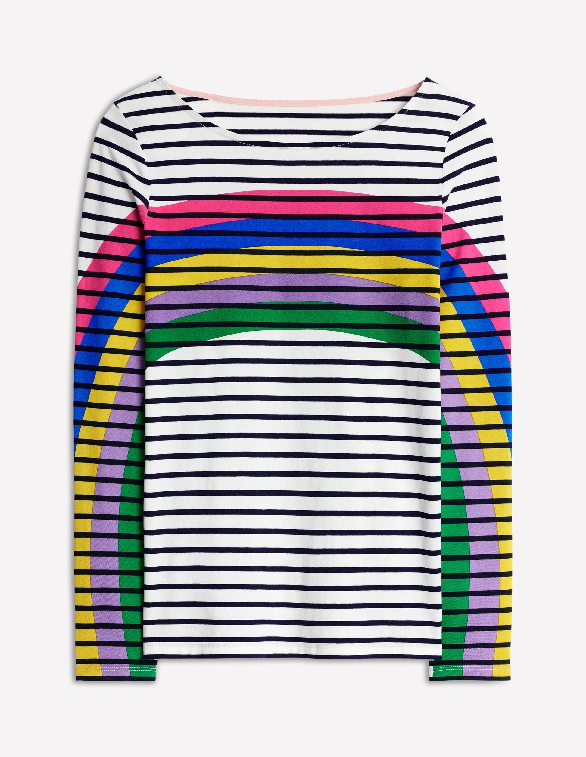 Ella Long Sleeve Breton-Rainbow Curve Breton-5