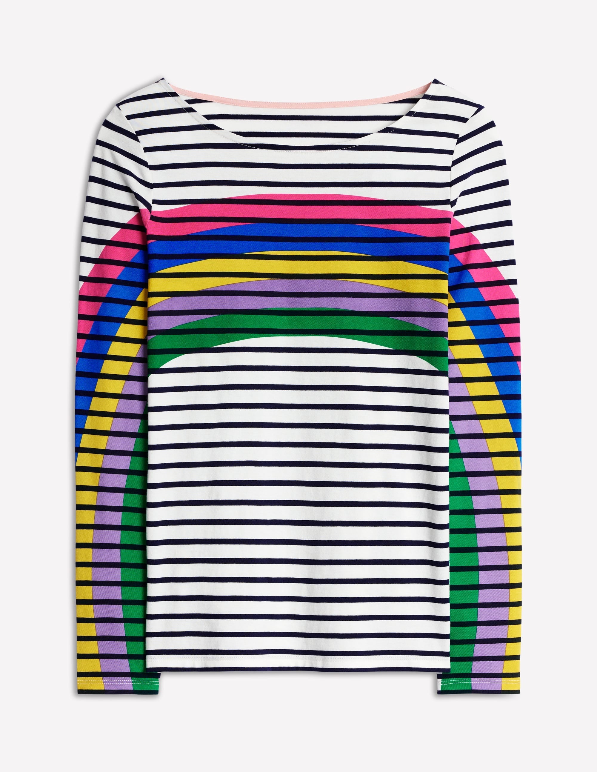 Ella Long Sleeve Breton-Rainbow Curve Breton - Image 5