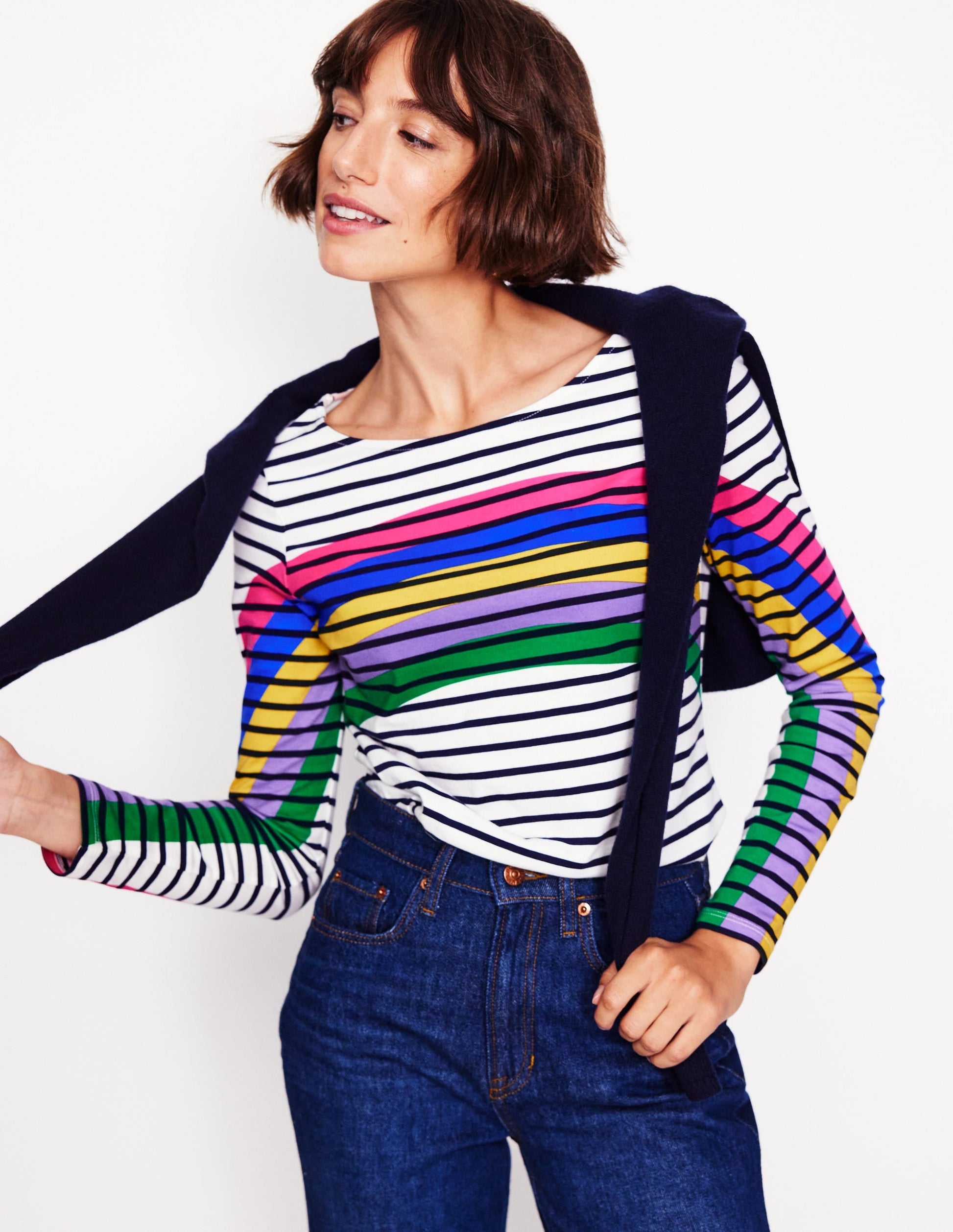 Ella Long Sleeve Breton-Rainbow Curve Breton-4