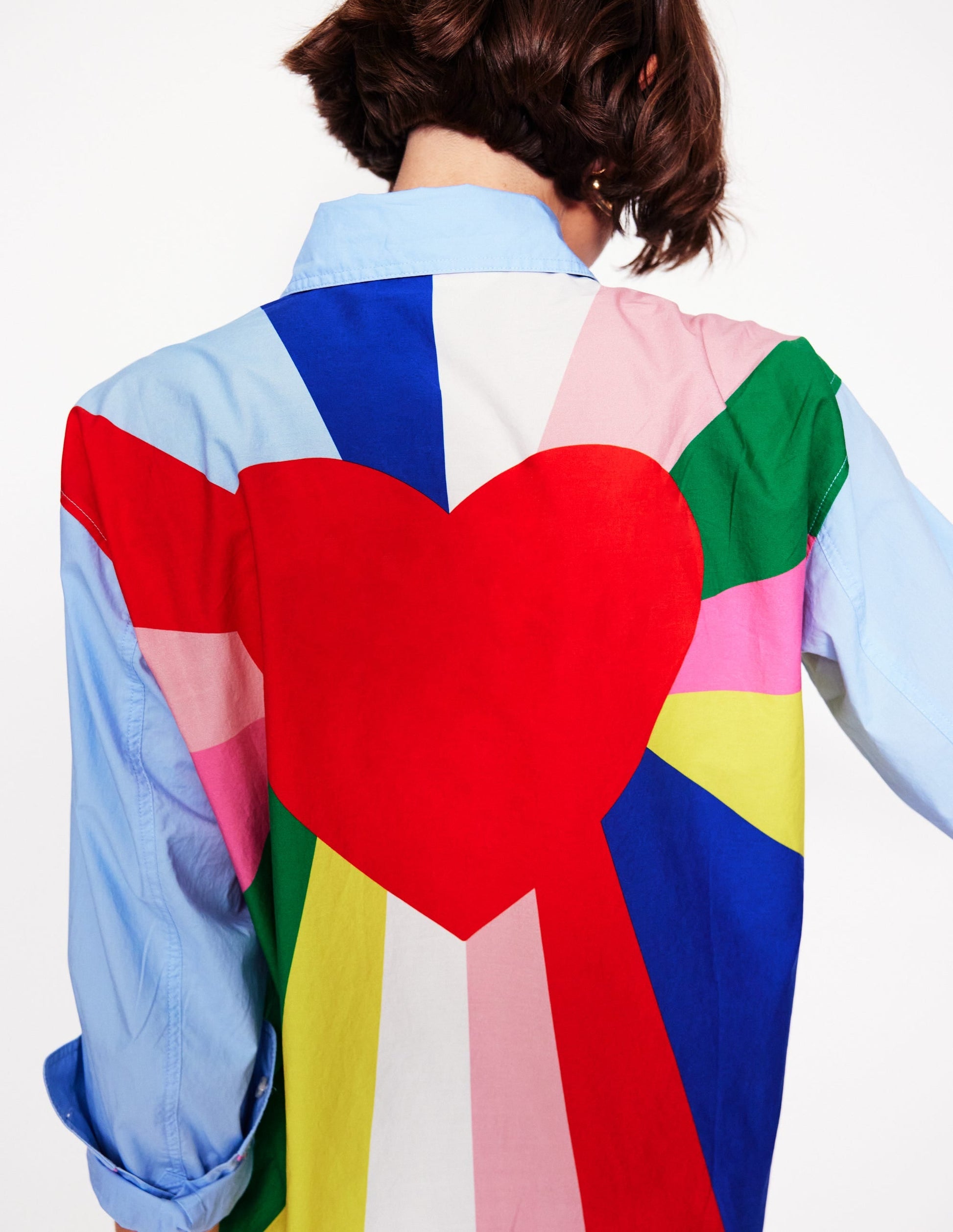 Sadie Relaxed Cotton Shirt-Multi, Heart Spectrum-2