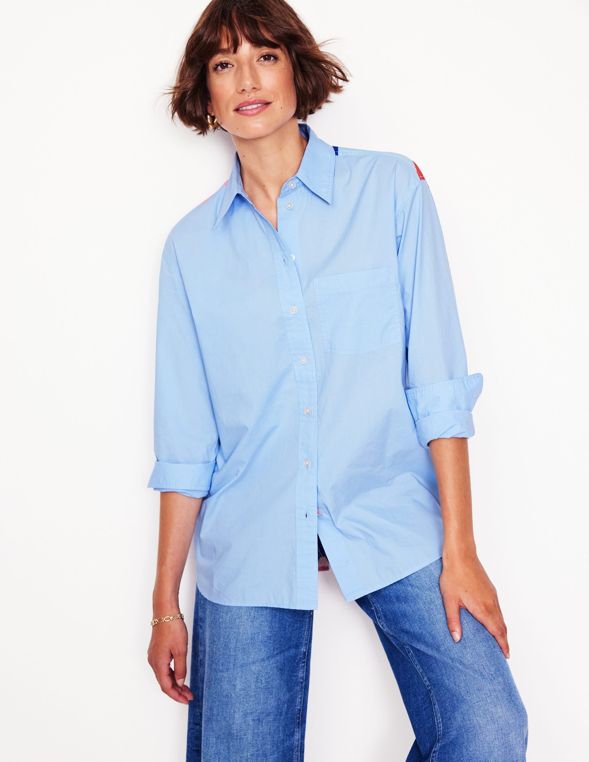 Sadie Relaxed Cotton Shirt-Multi, Heart Spectrum - Image 3