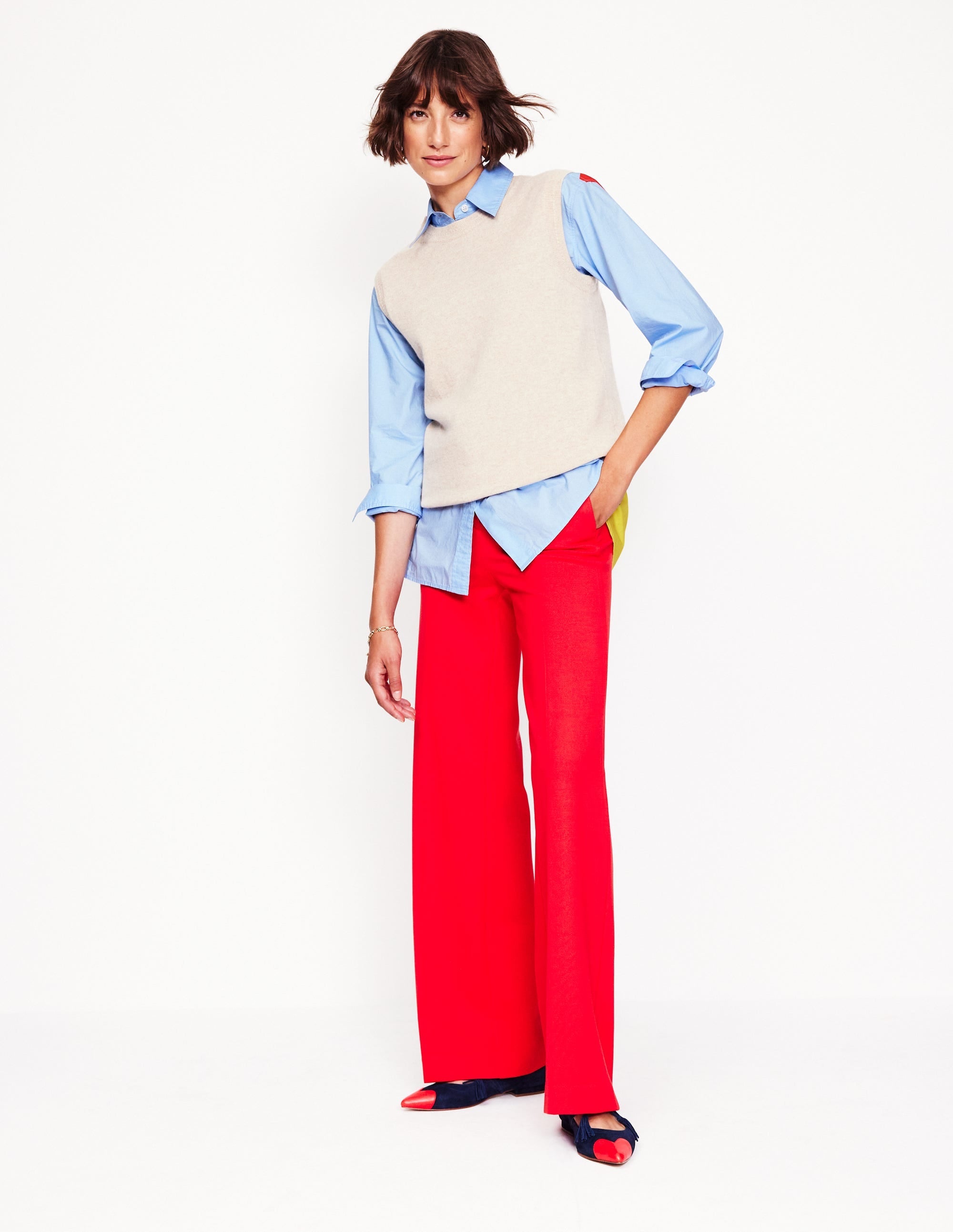 Sadie Relaxed Cotton Shirt-Multi, Heart Spectrum - Image 6