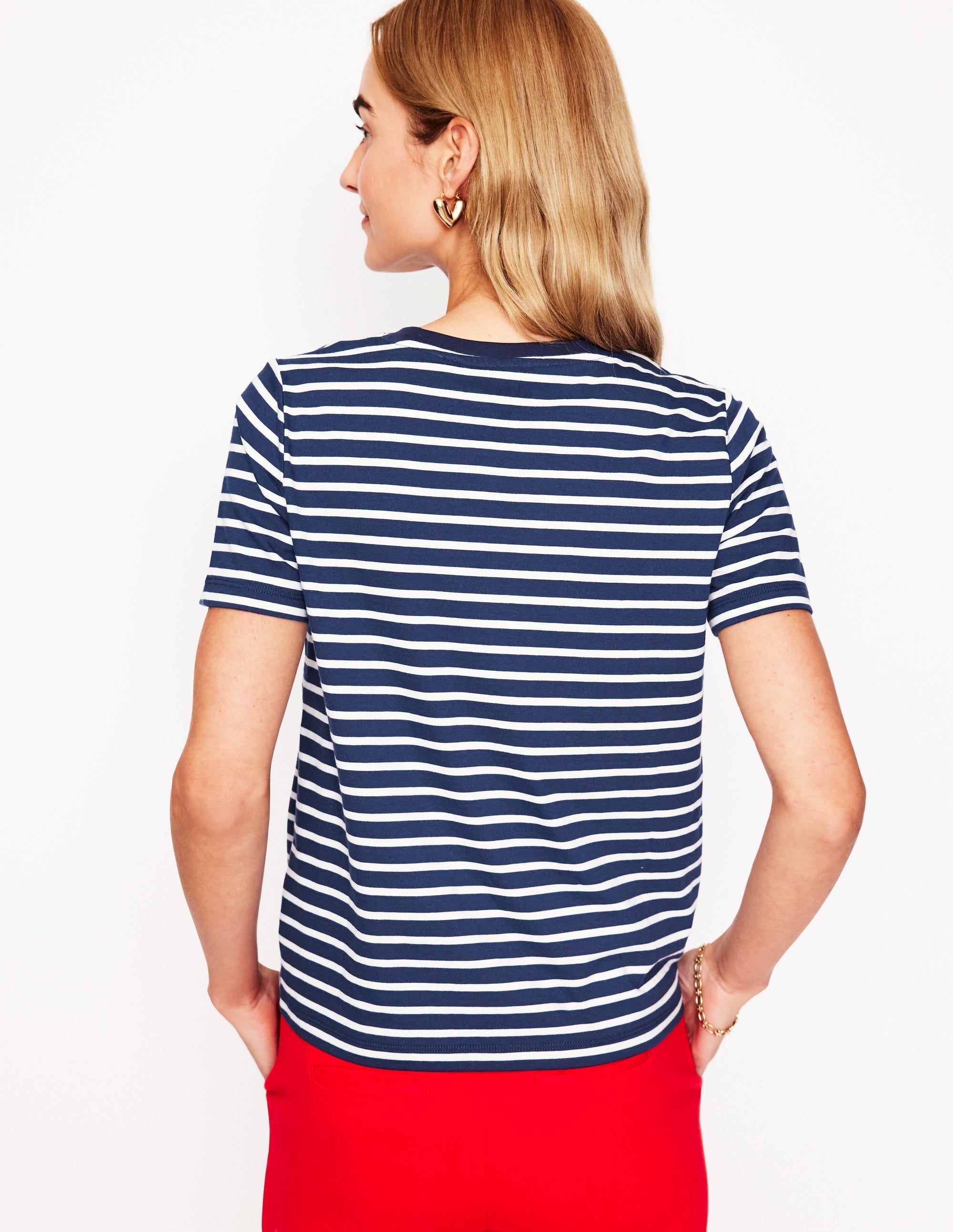Relaxed Novelty T-Shirt-French Navy, Hearts - Image 3