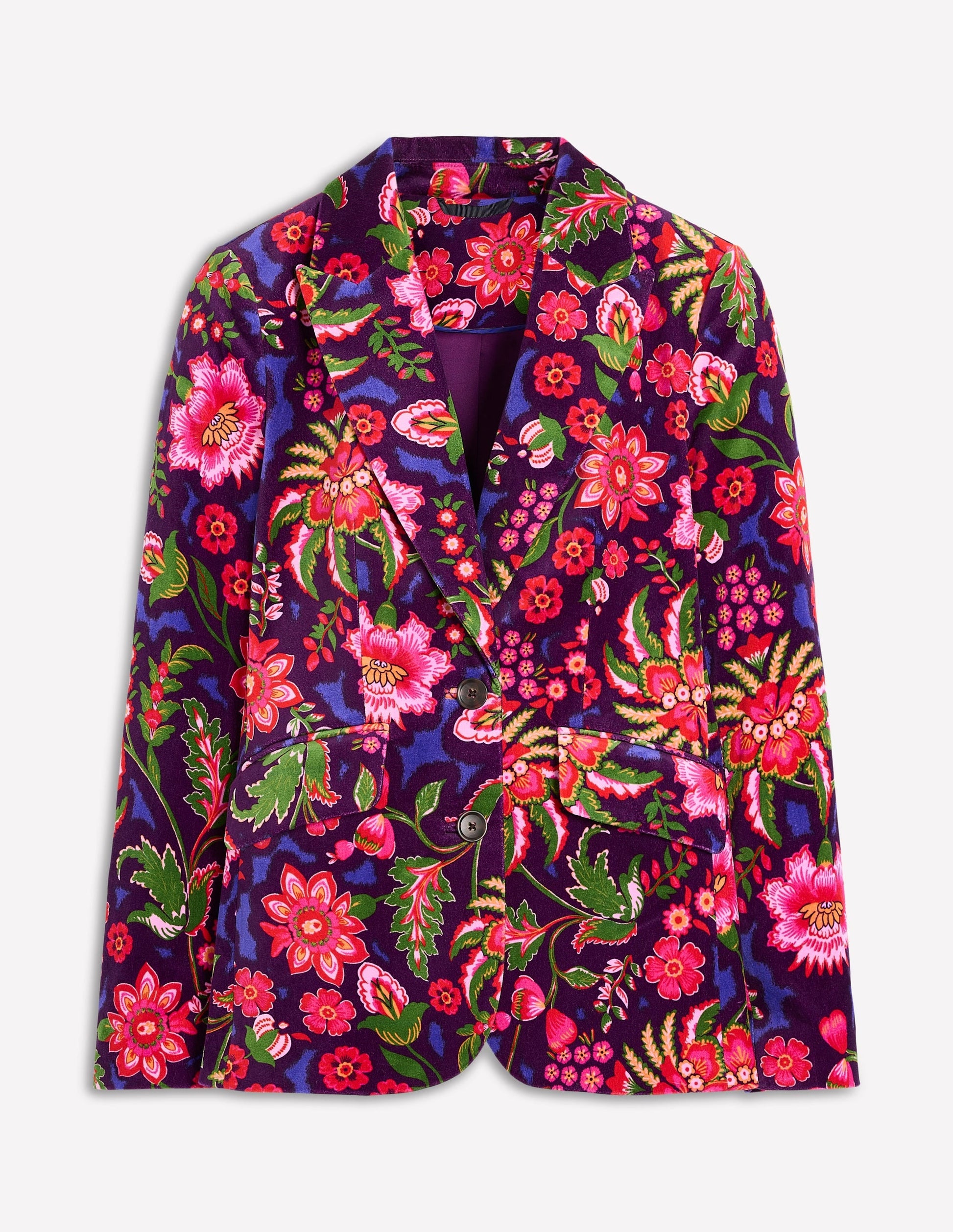 Marylebone Velvet Blazer-Blossom Flourish-7