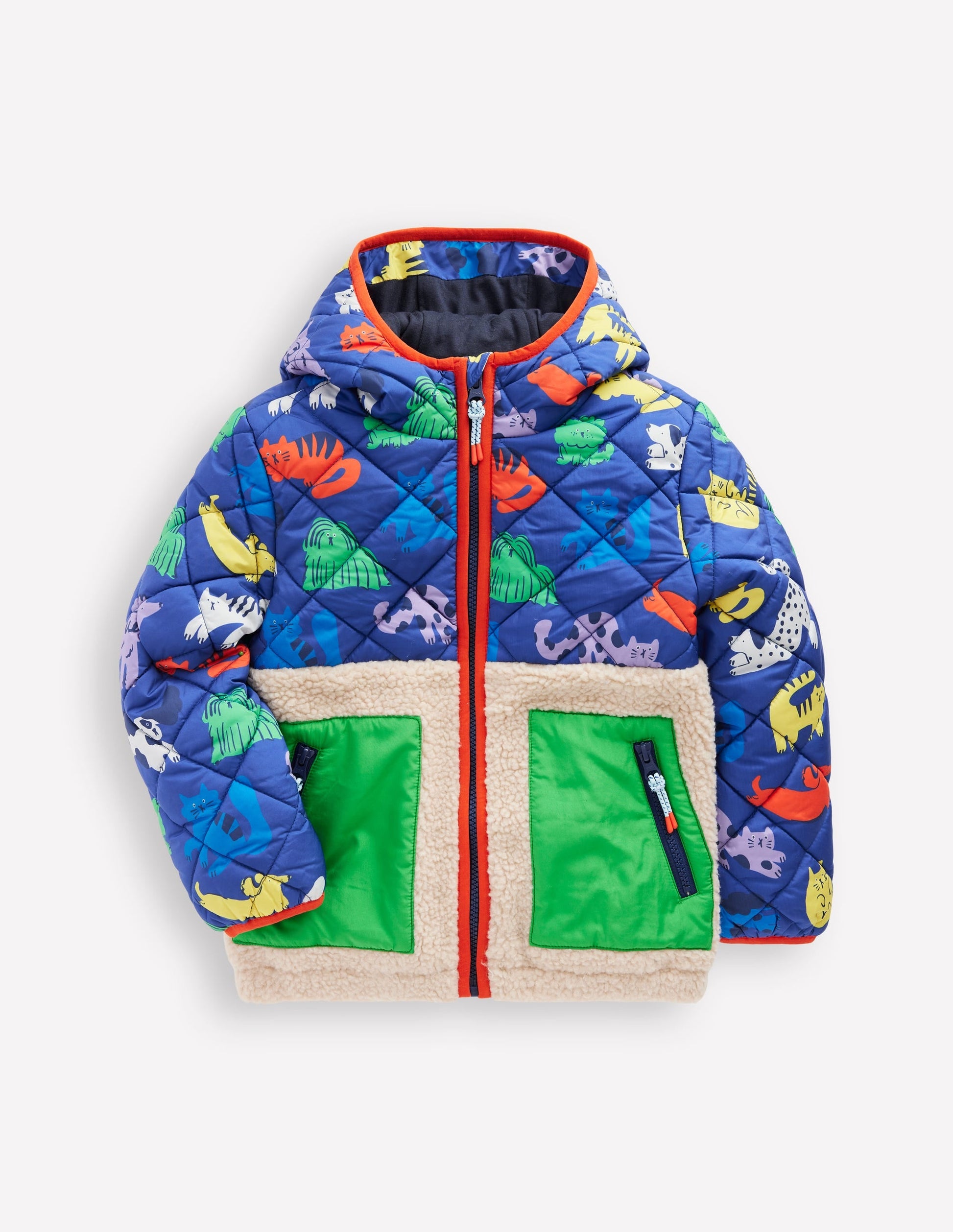 Borg Mix Jacket-Rainbow Pets-1