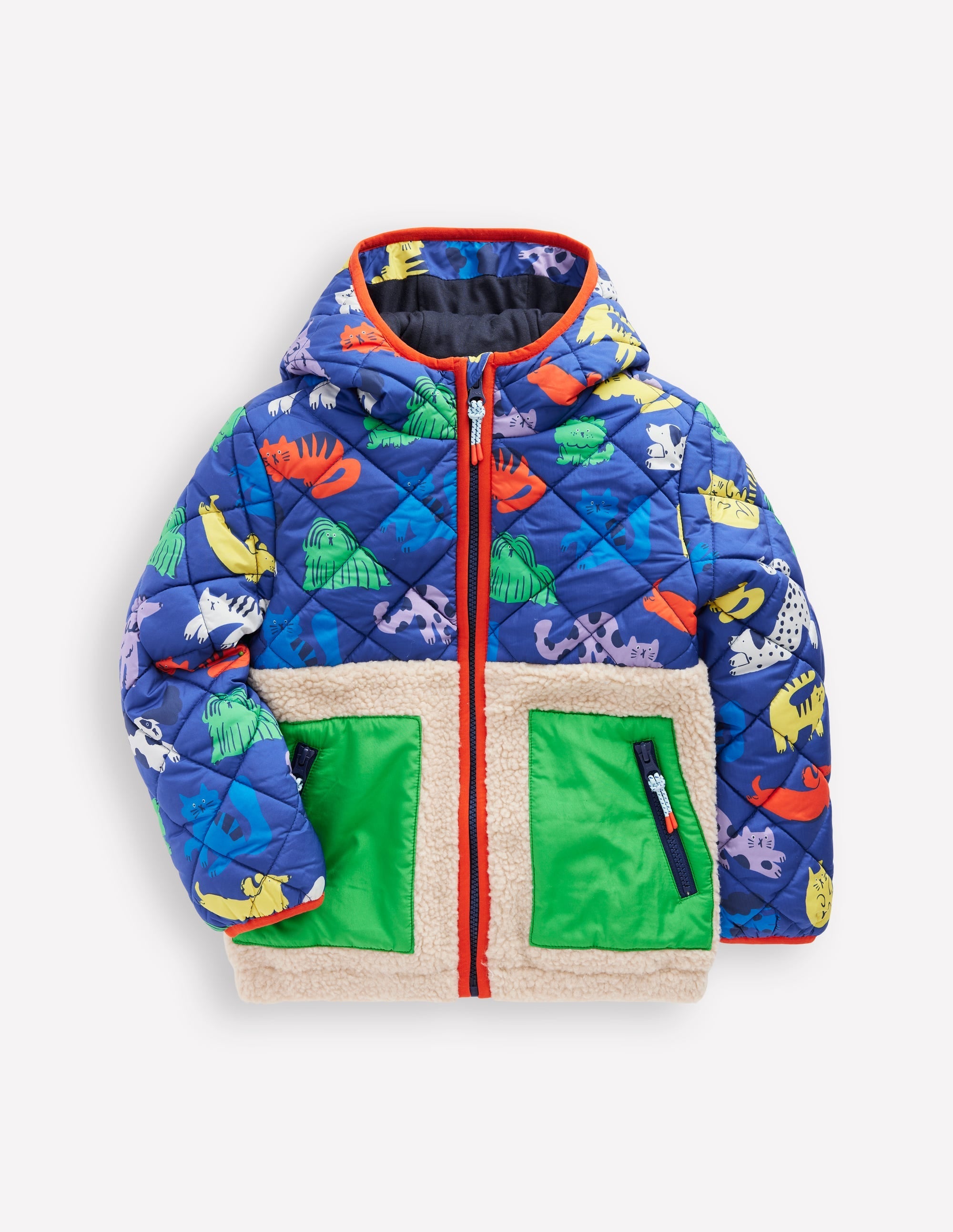 Borg Mix Jacket-Rainbow Pets - Image 1