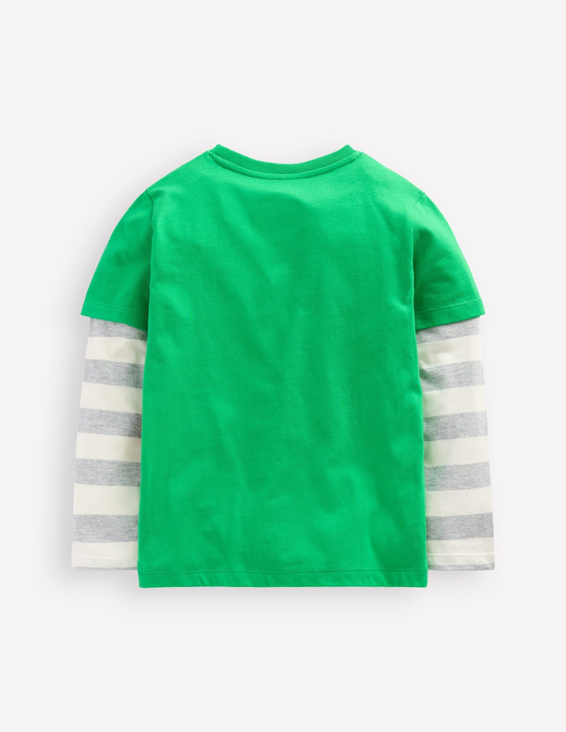 Applique Mock Sleeve T-Shirt-Sapling Green St Paddys Dog-2
