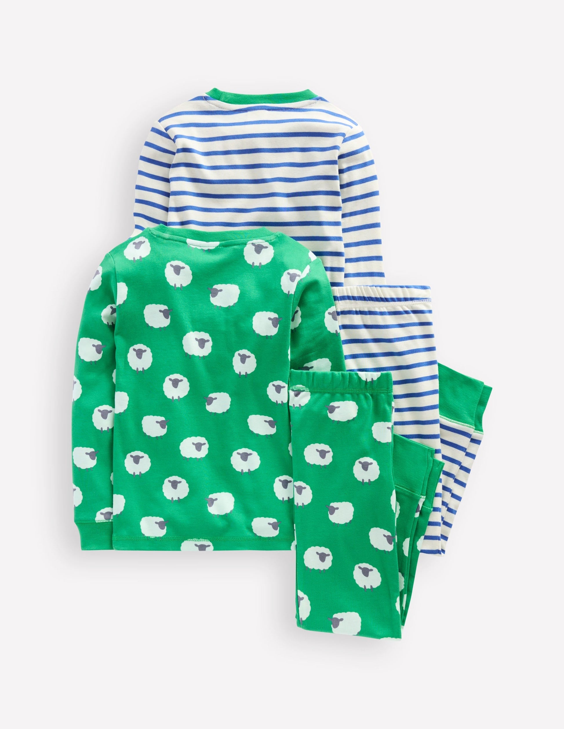 Snug Twin Pack Pyjamas-Trinity Green Sheep-2