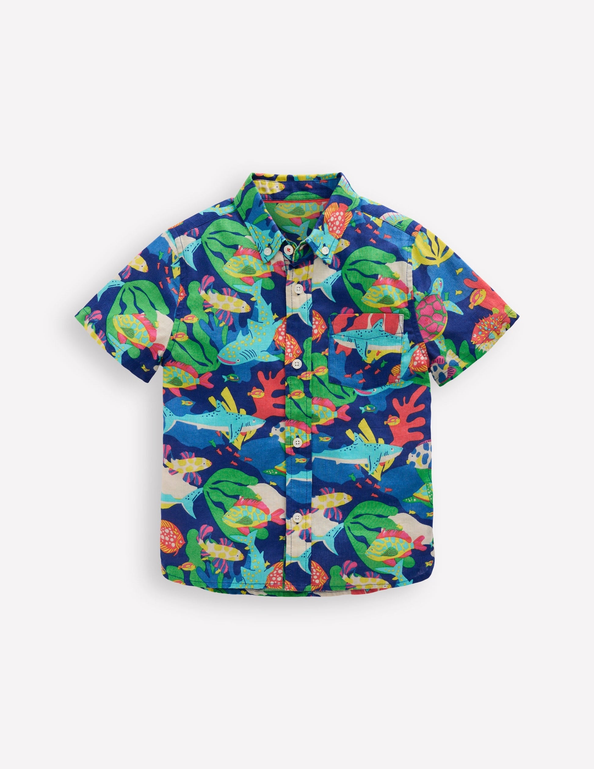 Cotton Linen Shirt-Reef-1