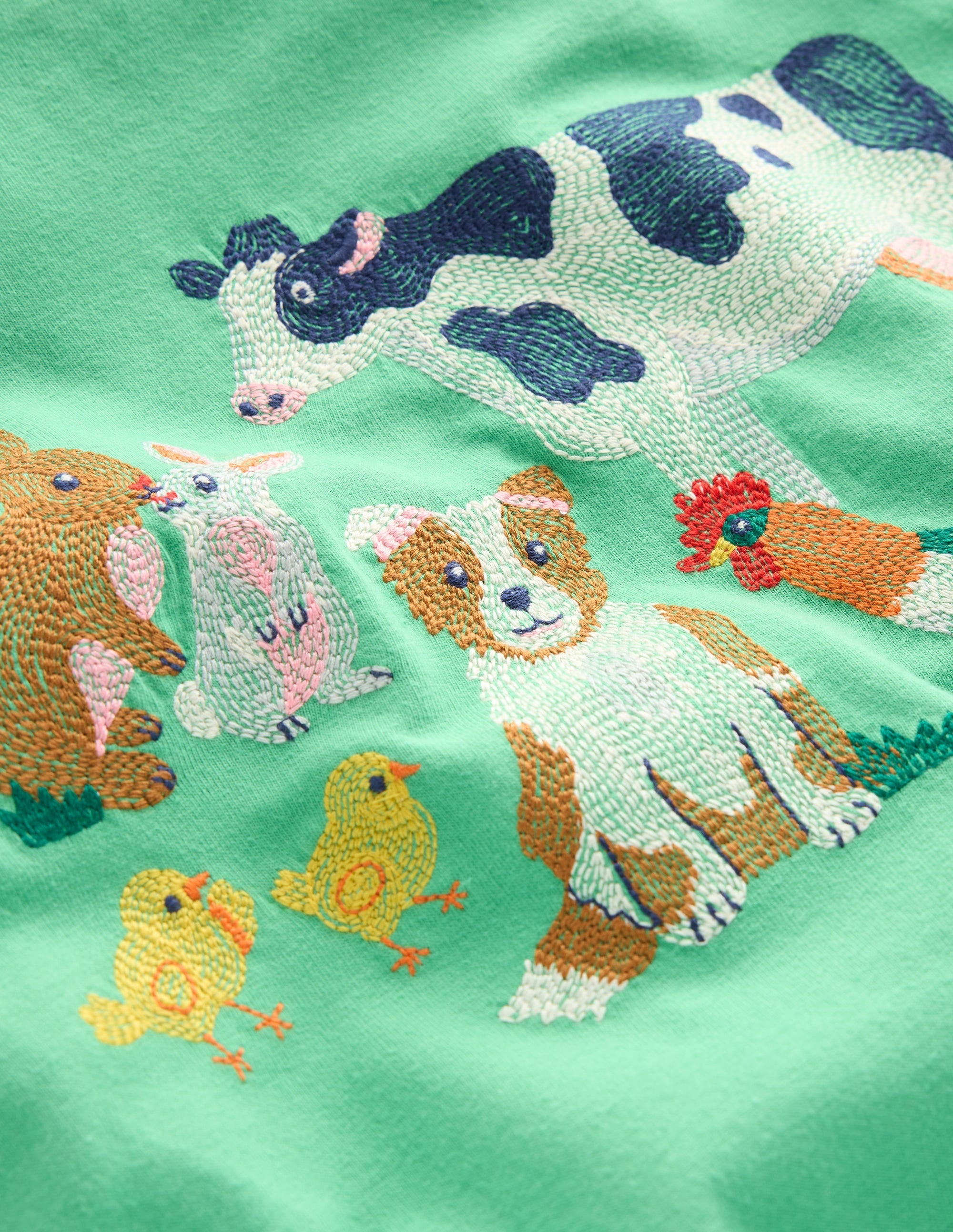 Superstitch T-Shirt-Aloe Green Easter Farm - Image 3