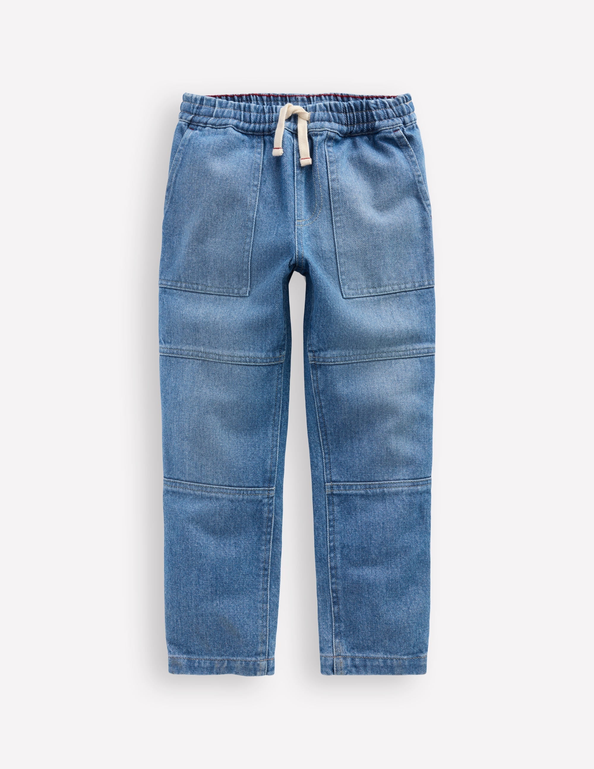 Warrior Knee Jeans-Mid Blue Wash - Image 1