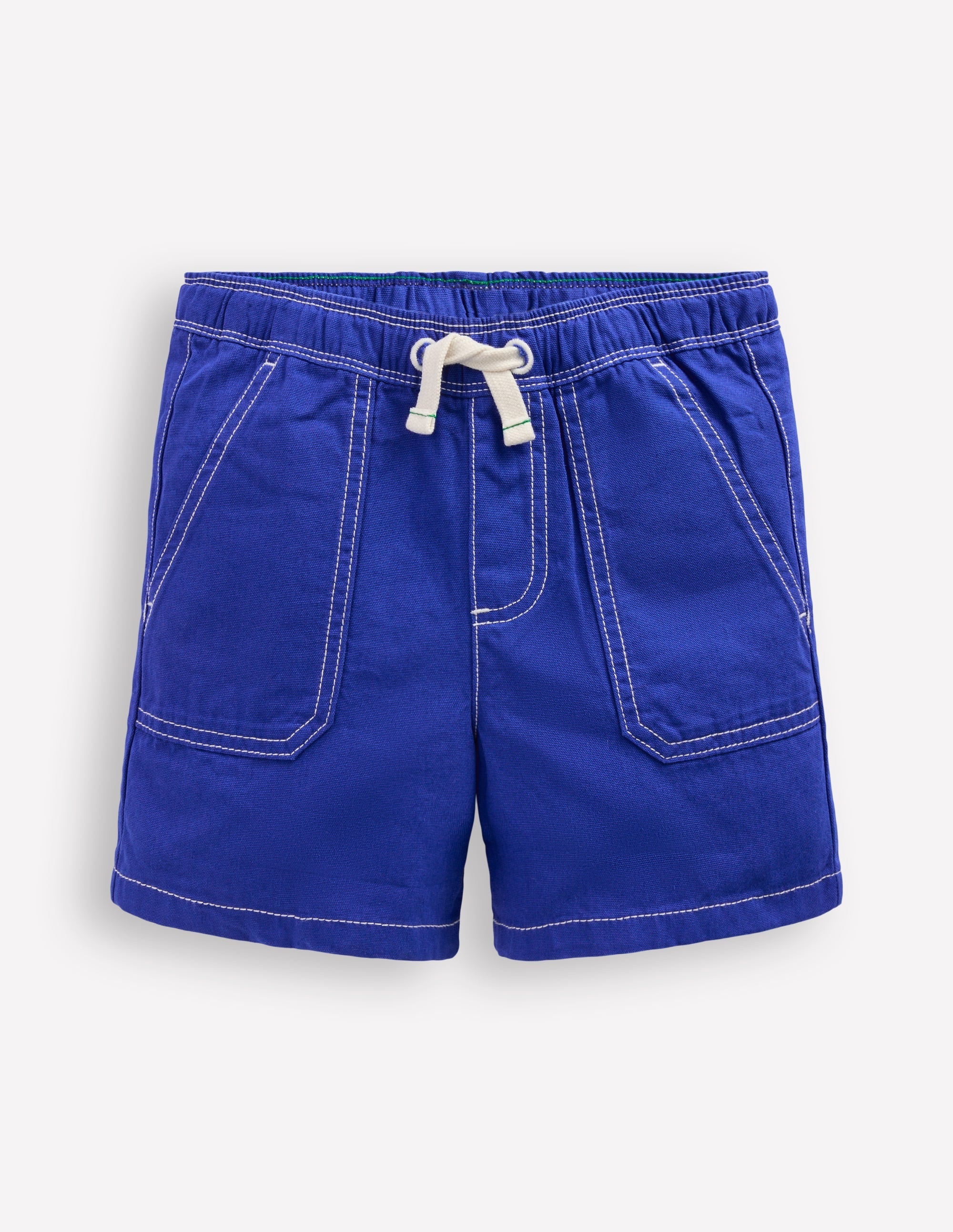 Pull-On Cotton Shorts-Bright Blue - Image 1
