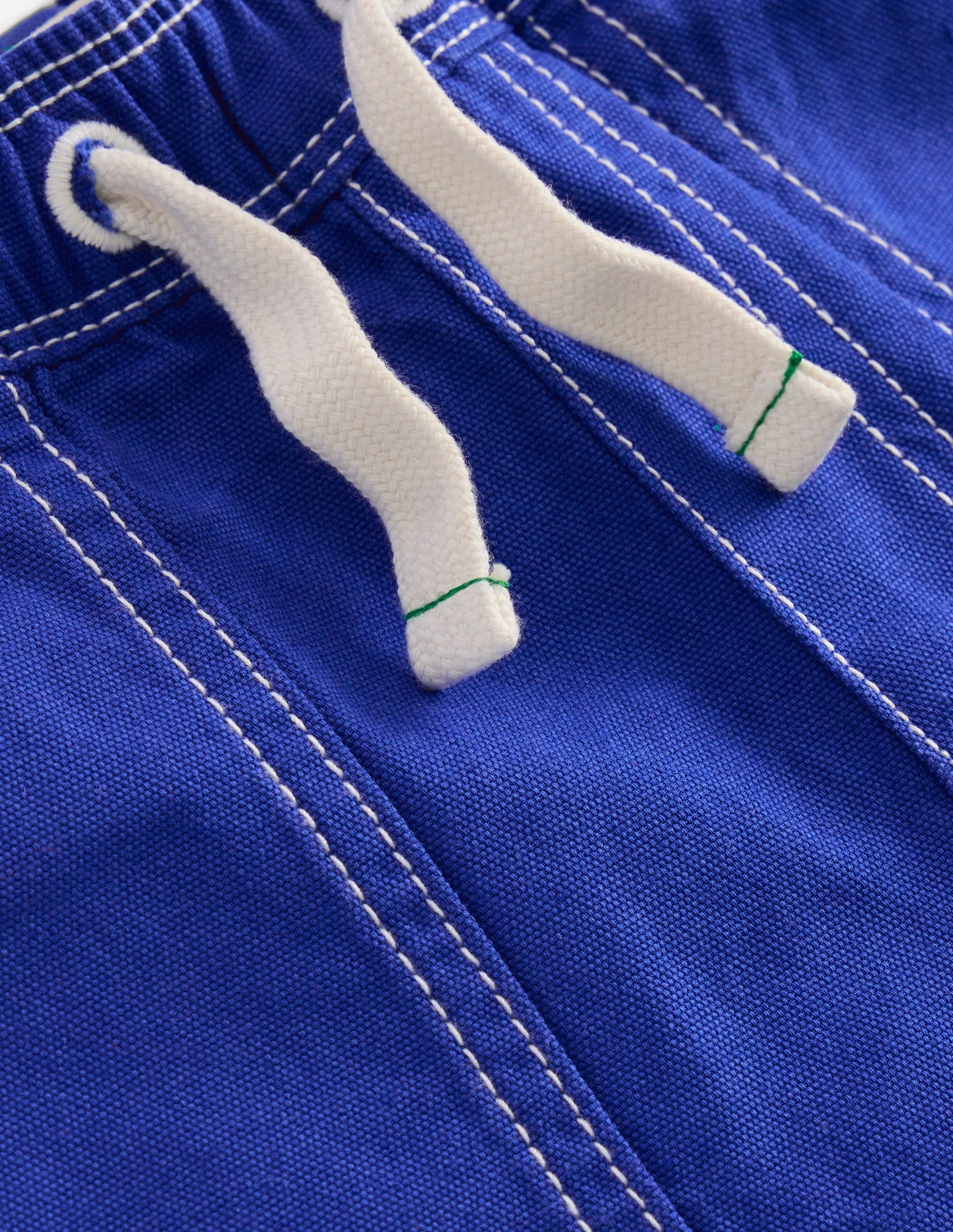 Pull-On Cotton Shorts-Bright Blue-3