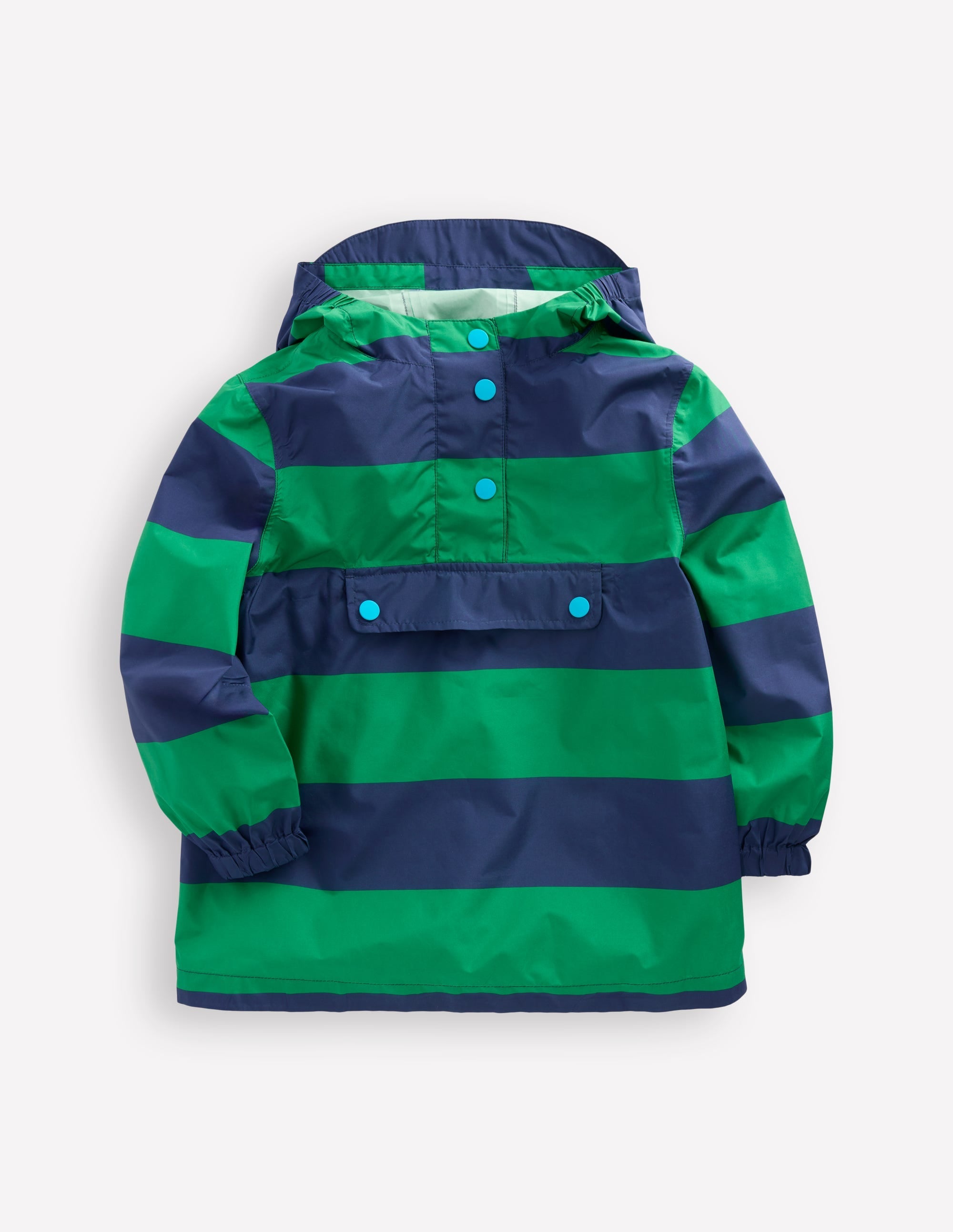 Pop Over Rain Jacket-Green Stripe - Image 1