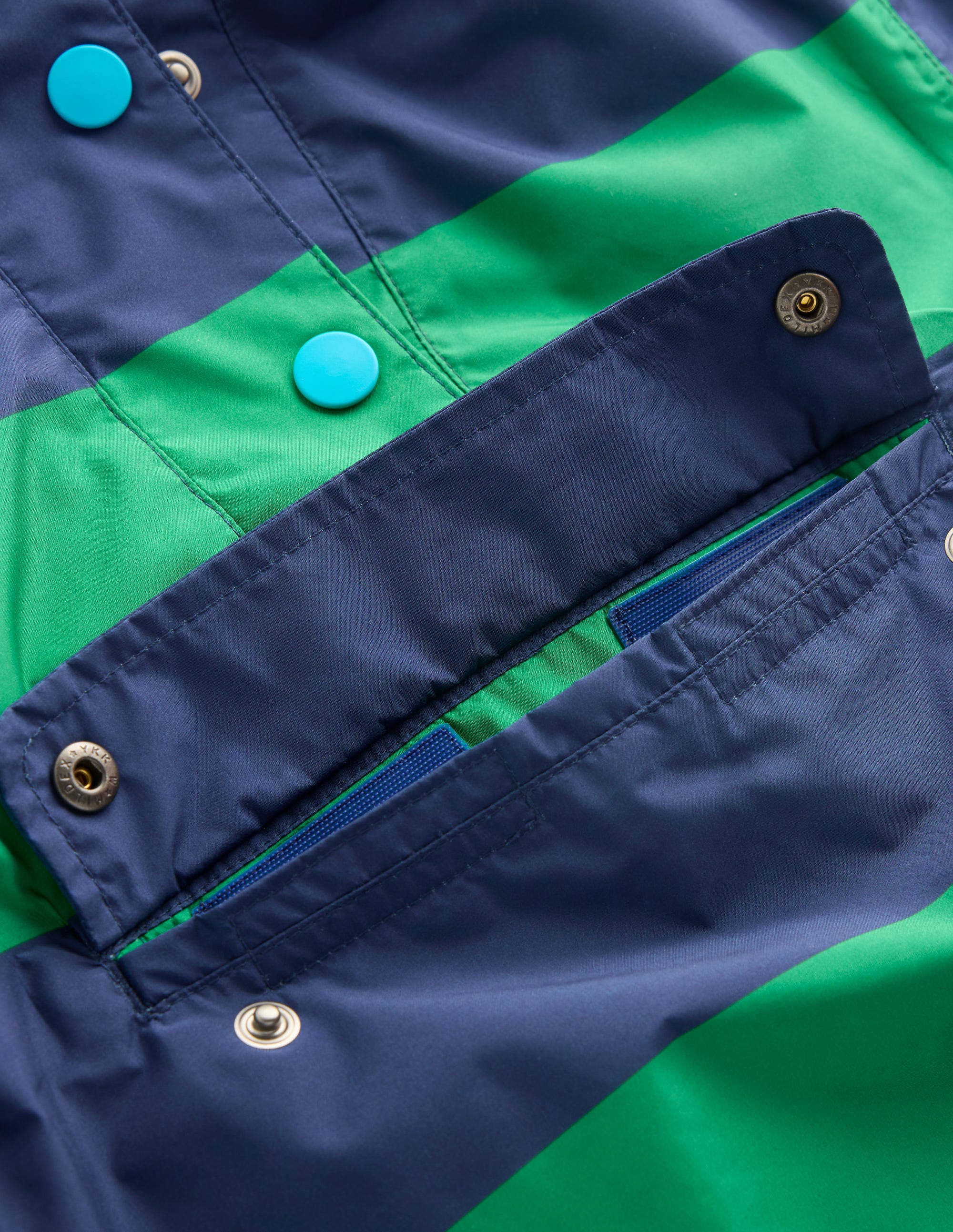 Pop Over Rain Jacket-Green Stripe - Image 3