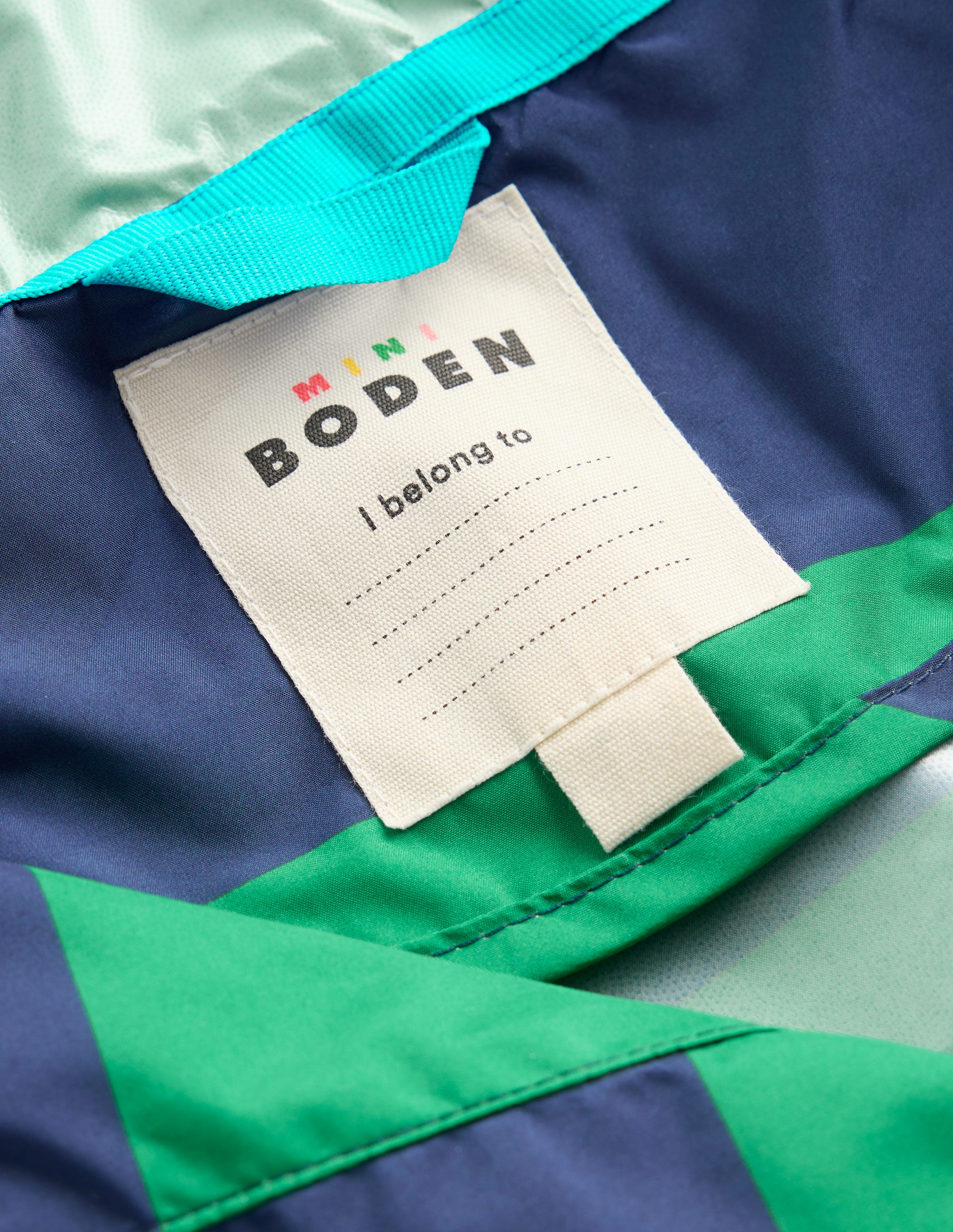 Pop Over Rain Jacket-Green Stripe - Image 4