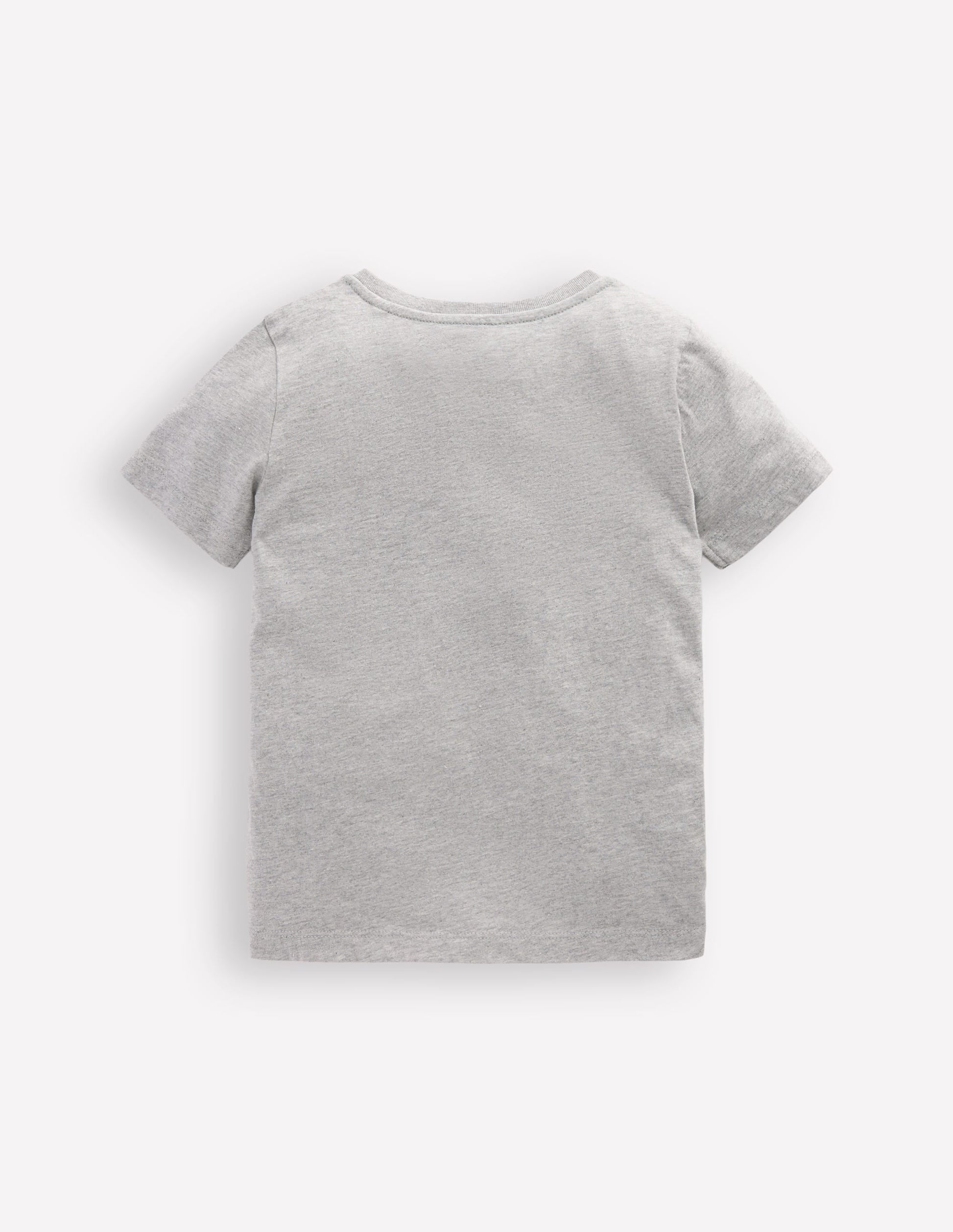 Short Sleeve Appliqué T-shirt-Grey Marl Crocodile-2