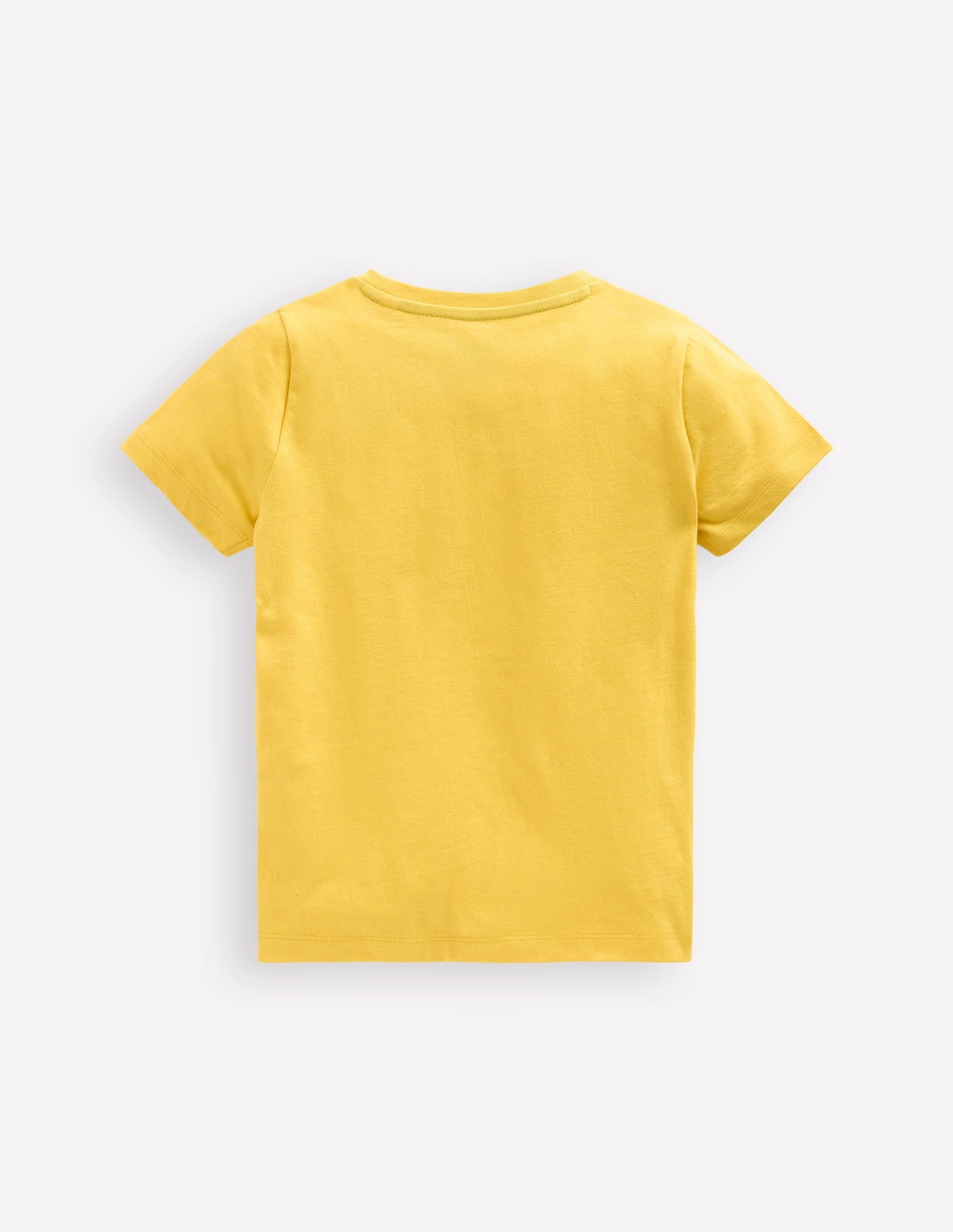 Short Sleeve Appliqué T-shirt-Lemon Yellow Bunnies-3