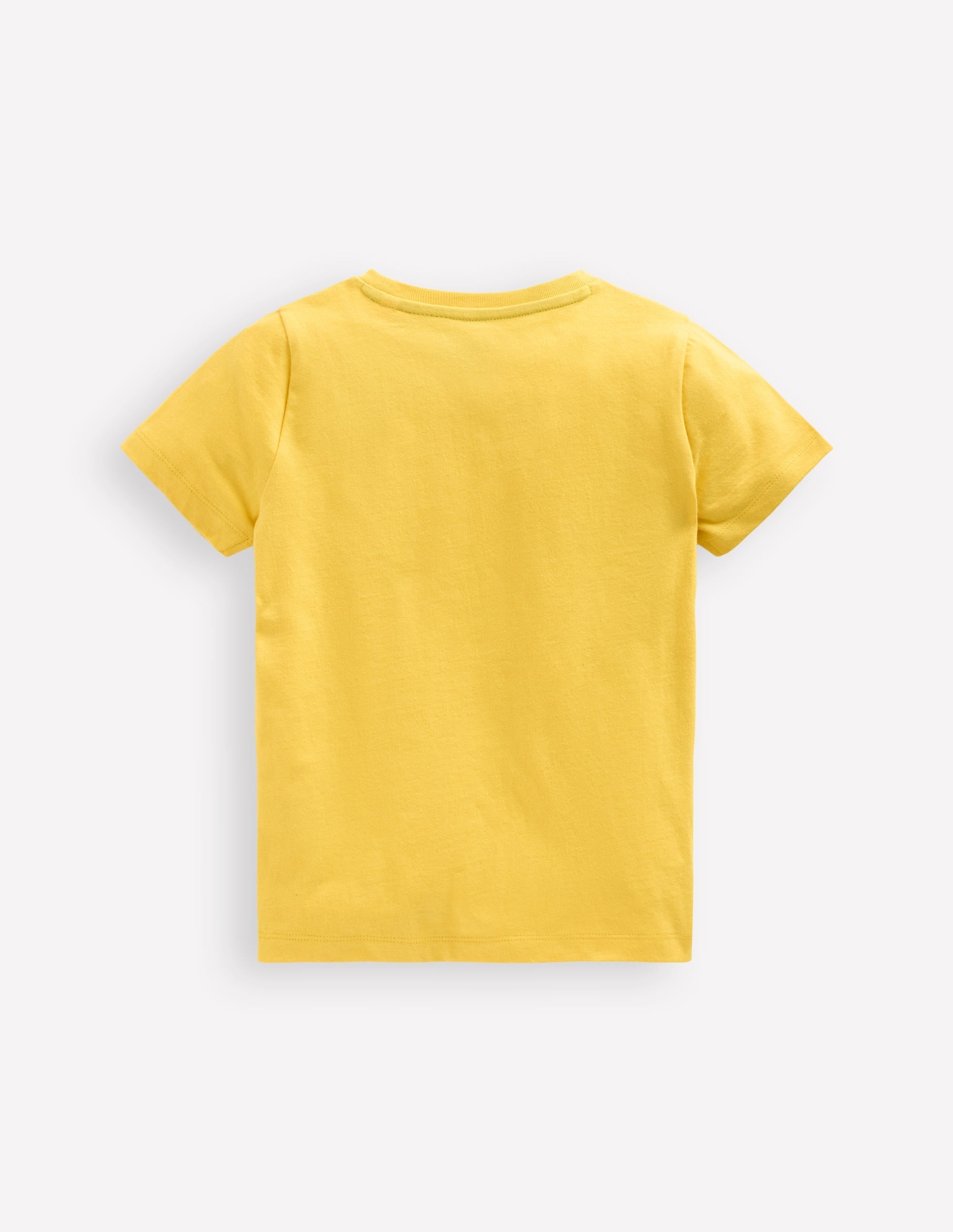 Short Sleeve Appliqué T-shirt-Lemon Yellow Bunnies - Image 3