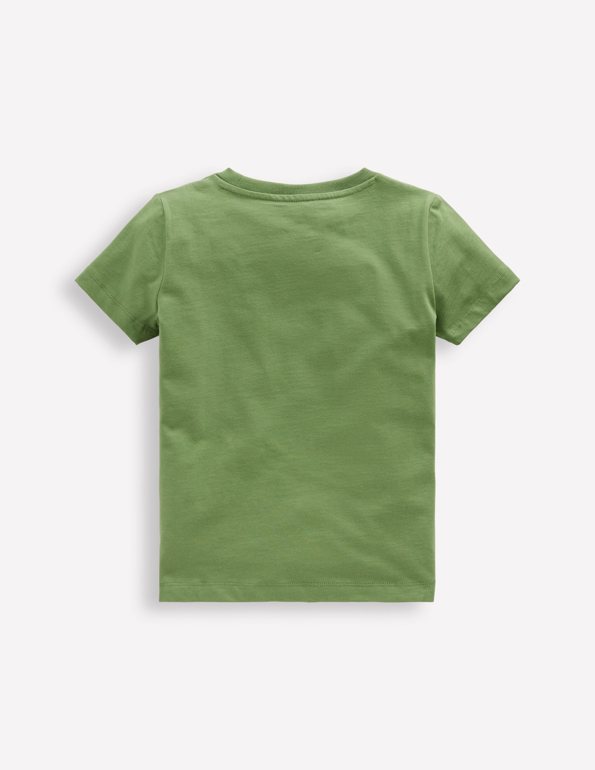 Short Sleeve Printed T-Shirt-Leaf Green Chickens - Image 2