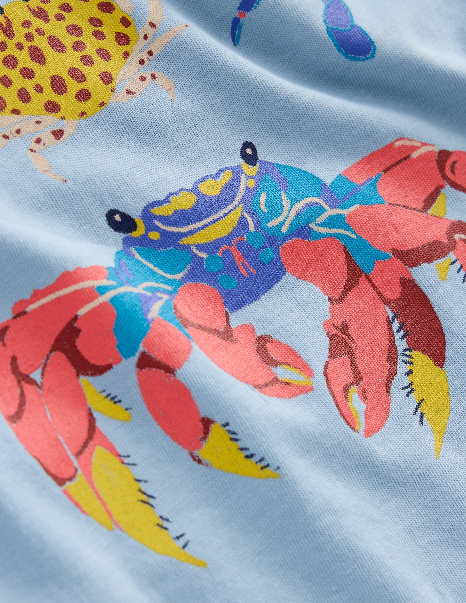 Short Sleeve Printed T-Shirt-Vintage Blue Crabs-4