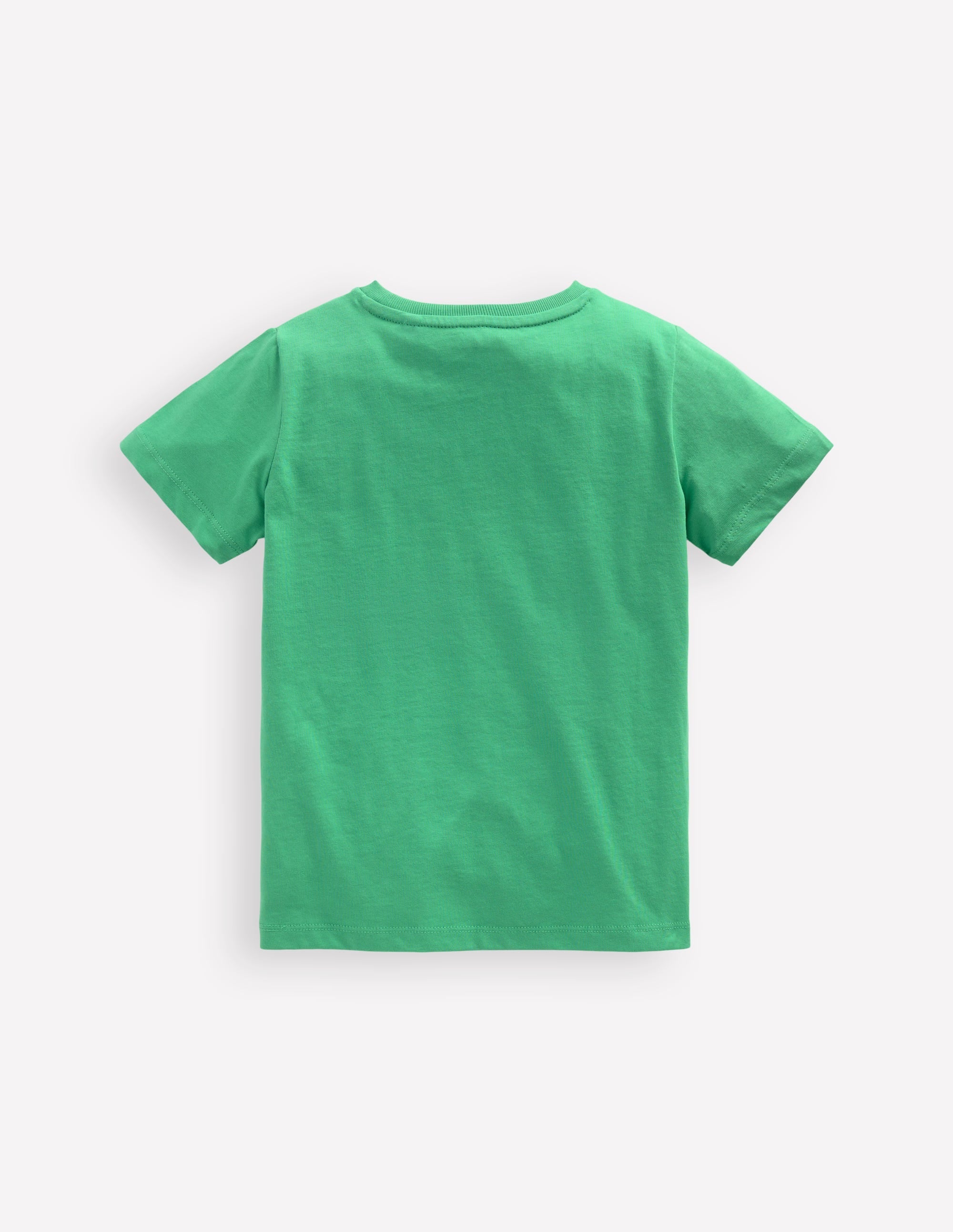Short Sleeve Printed T-Shirt-Aloe Green Recycling trucks - Image 2