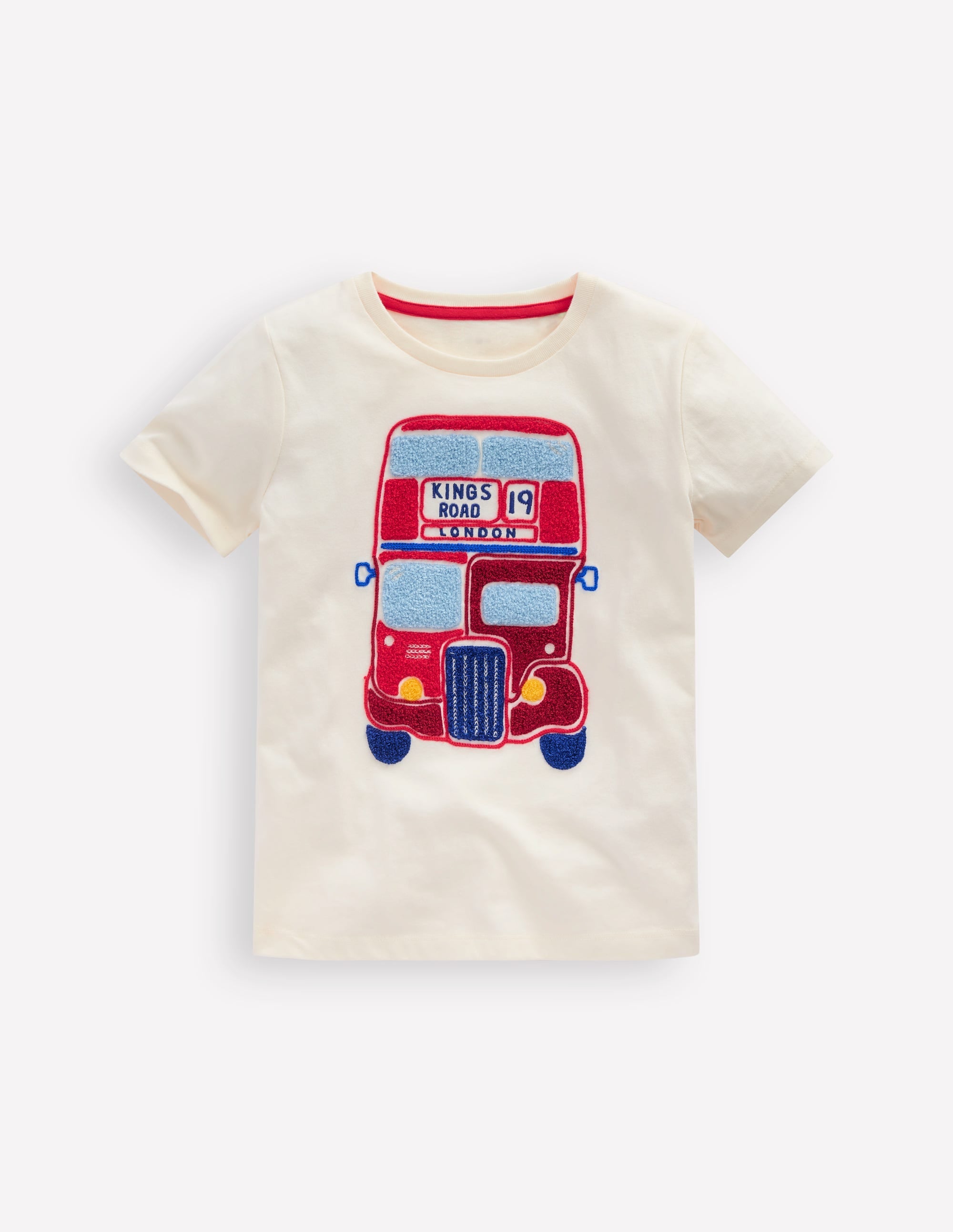 Chain Stitch T-Shirt-Soft Ivory Bus - Image 1