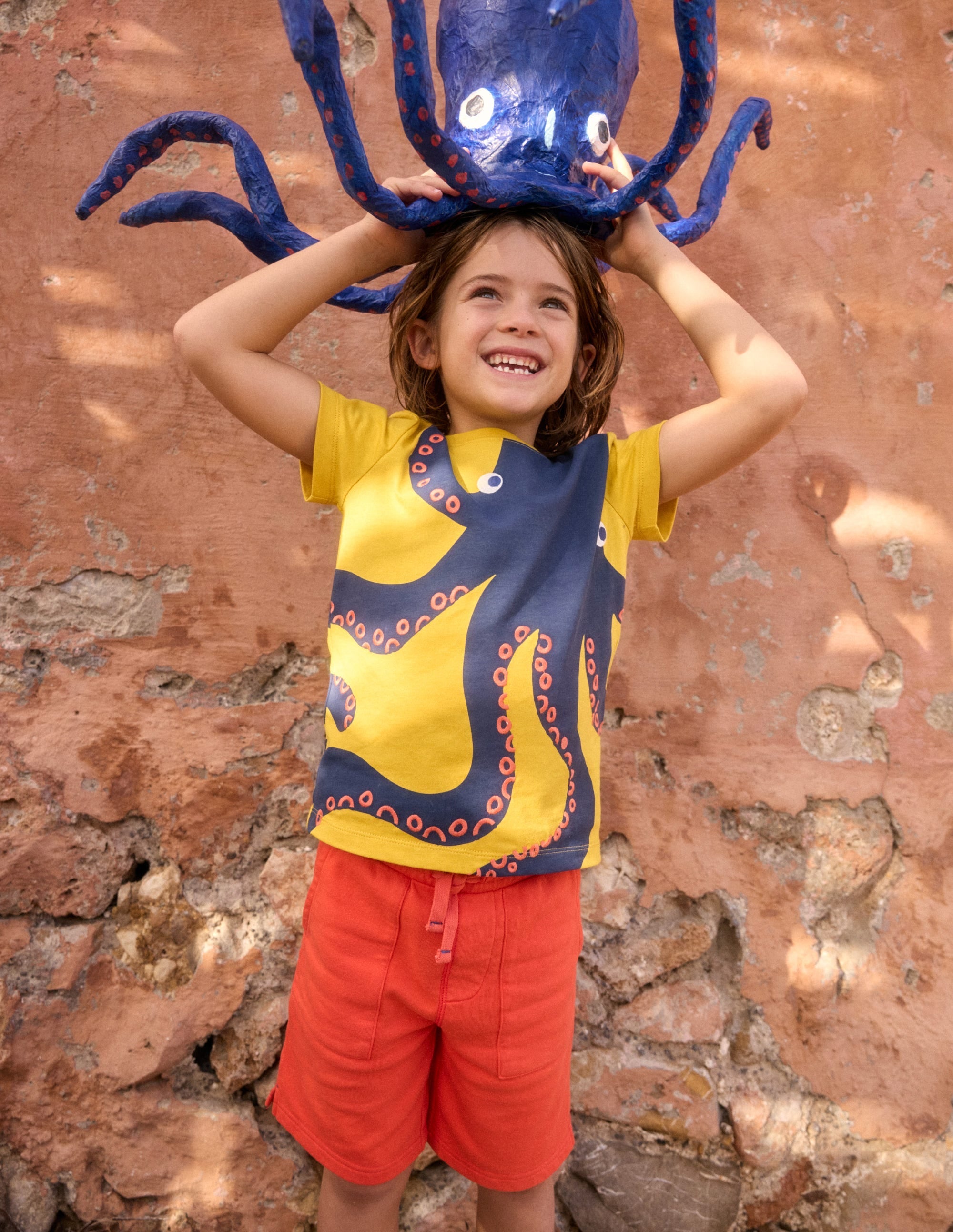 Novelty T-Shirt-Pineapple Yellow Octopus - Image 1