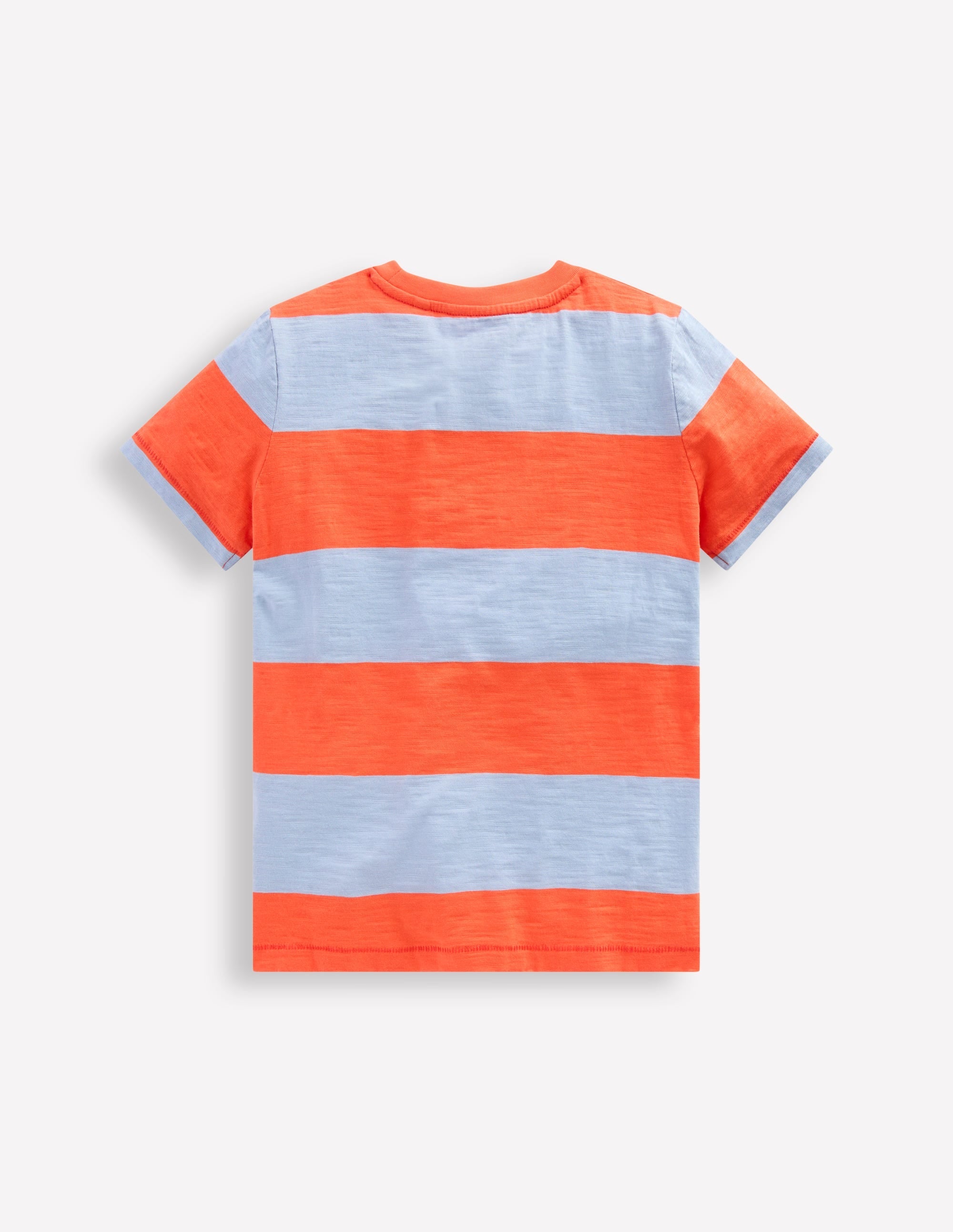 Everyday Short Sleeve T-Shirt-Mandarin Orange/Glacier Stripe - Image 2