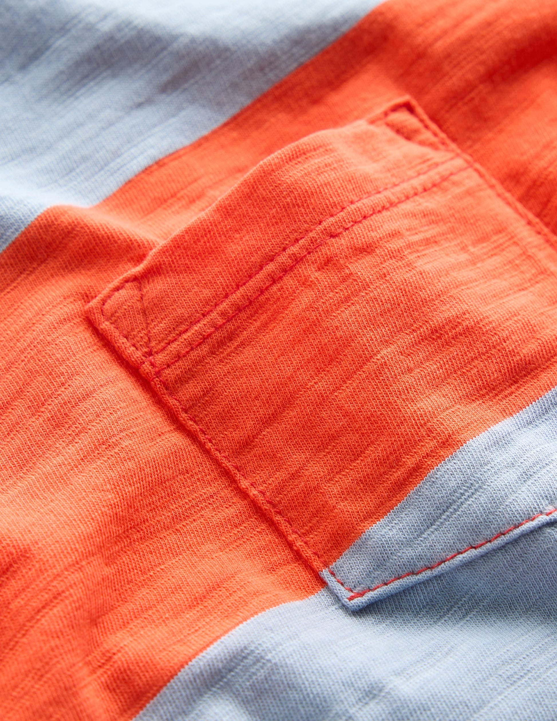 Everyday Short Sleeve T-Shirt-Mandarin Orange/Glacier Stripe-3