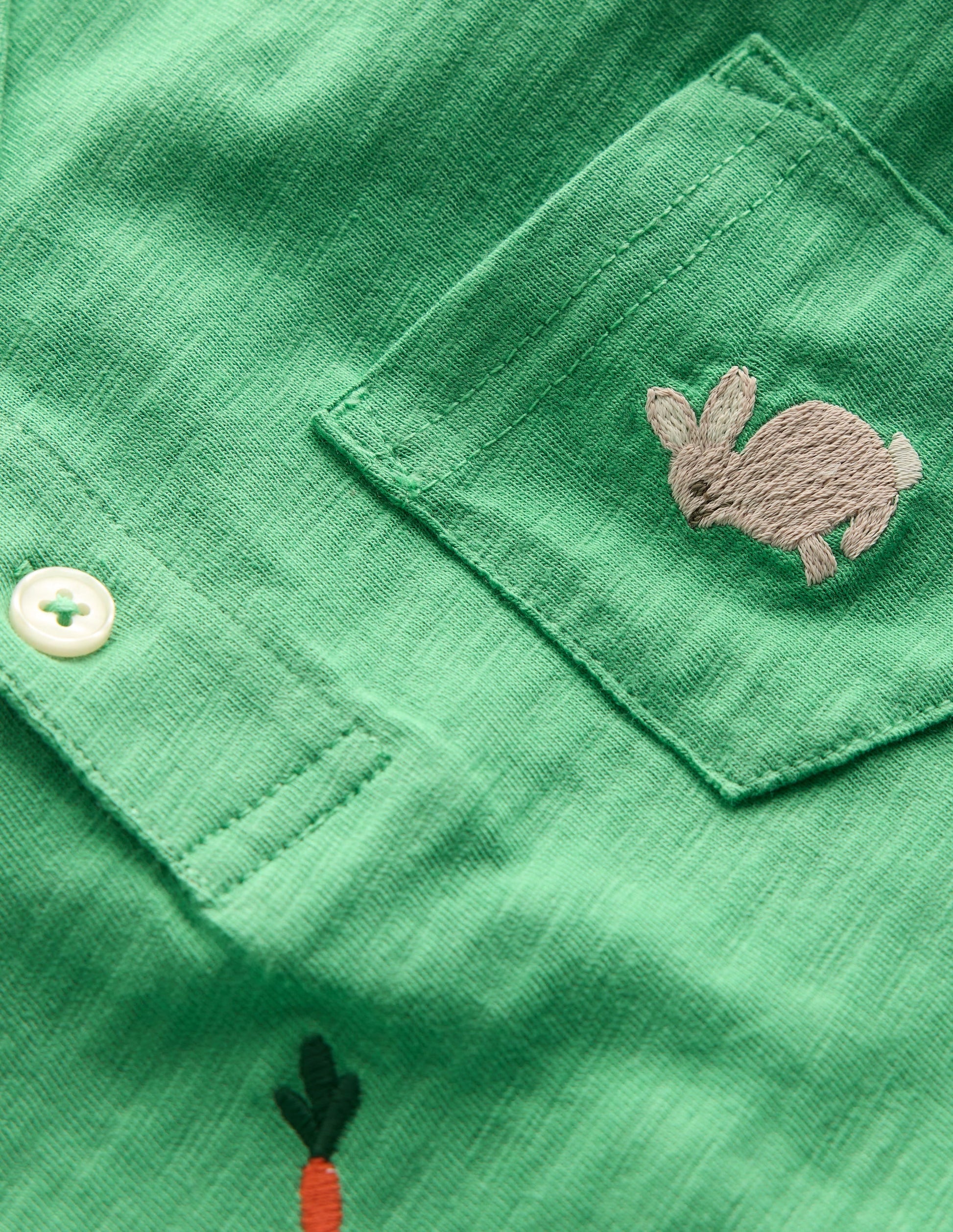 Embroidered Slub Polo Shirt-Easter Multi Embroidery-3