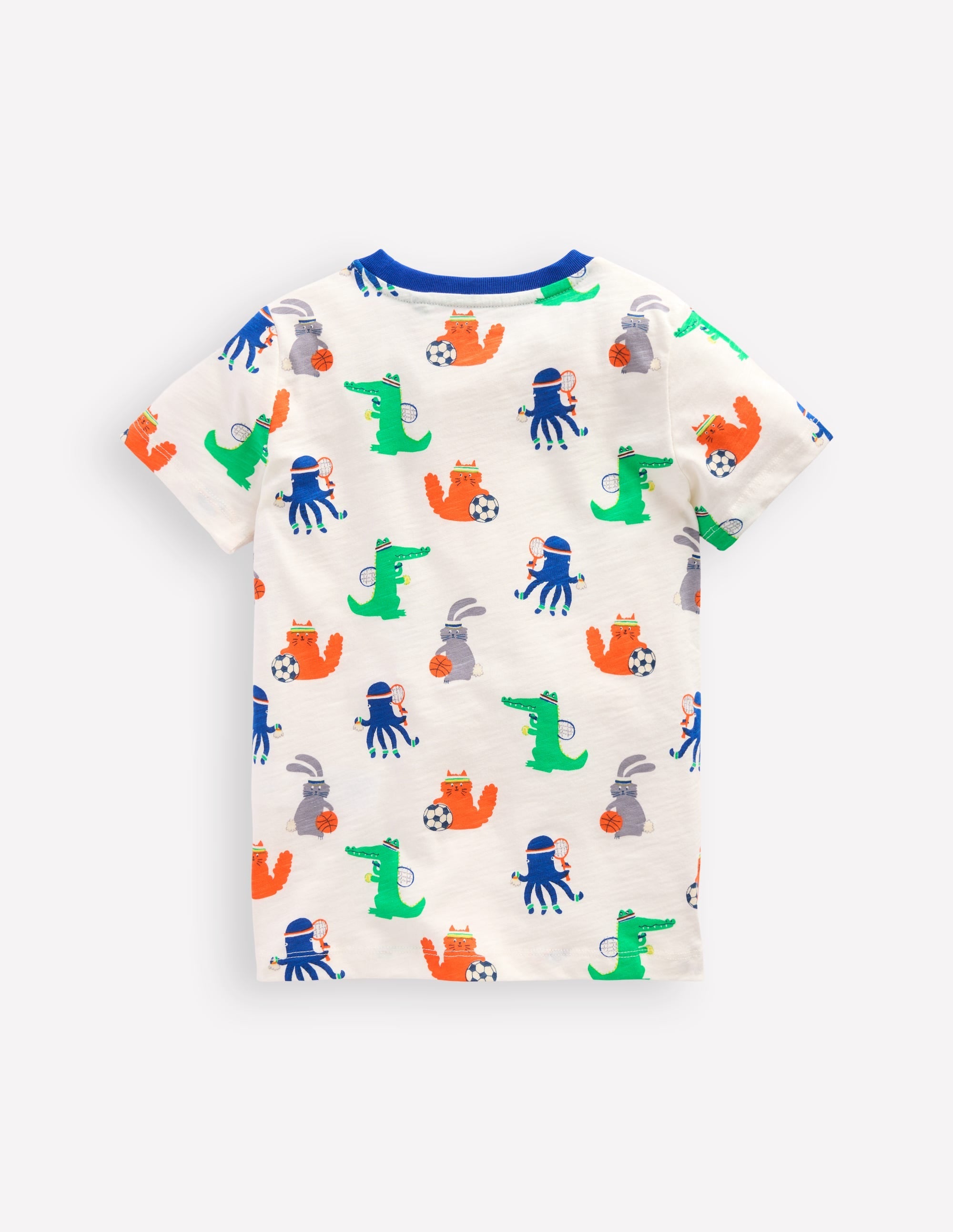 All-Over Printed T-Shirt-Soft Ivory Sporty Pets - Image 2