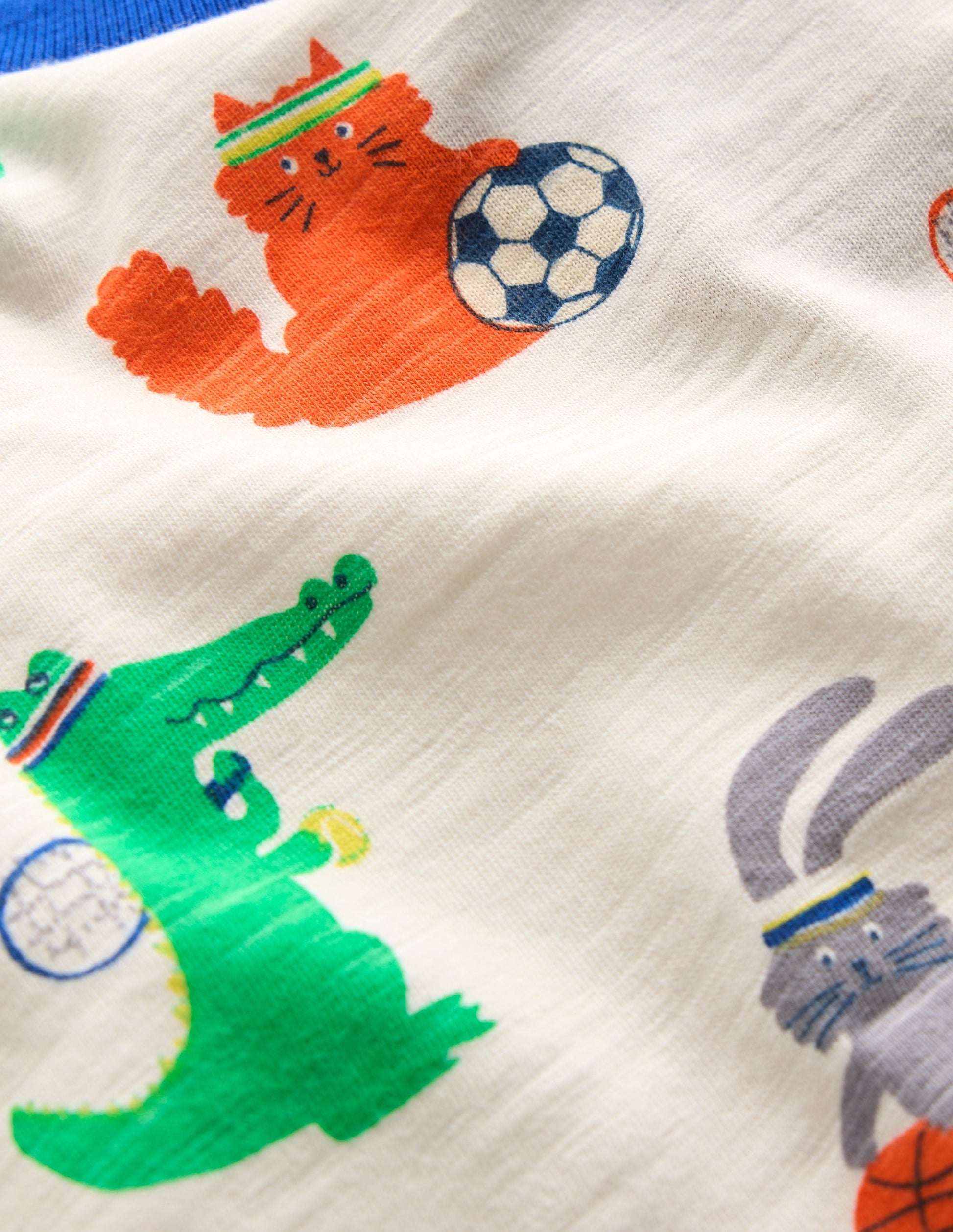 All-Over Printed T-Shirt-Soft Ivory Sporty Pets-3