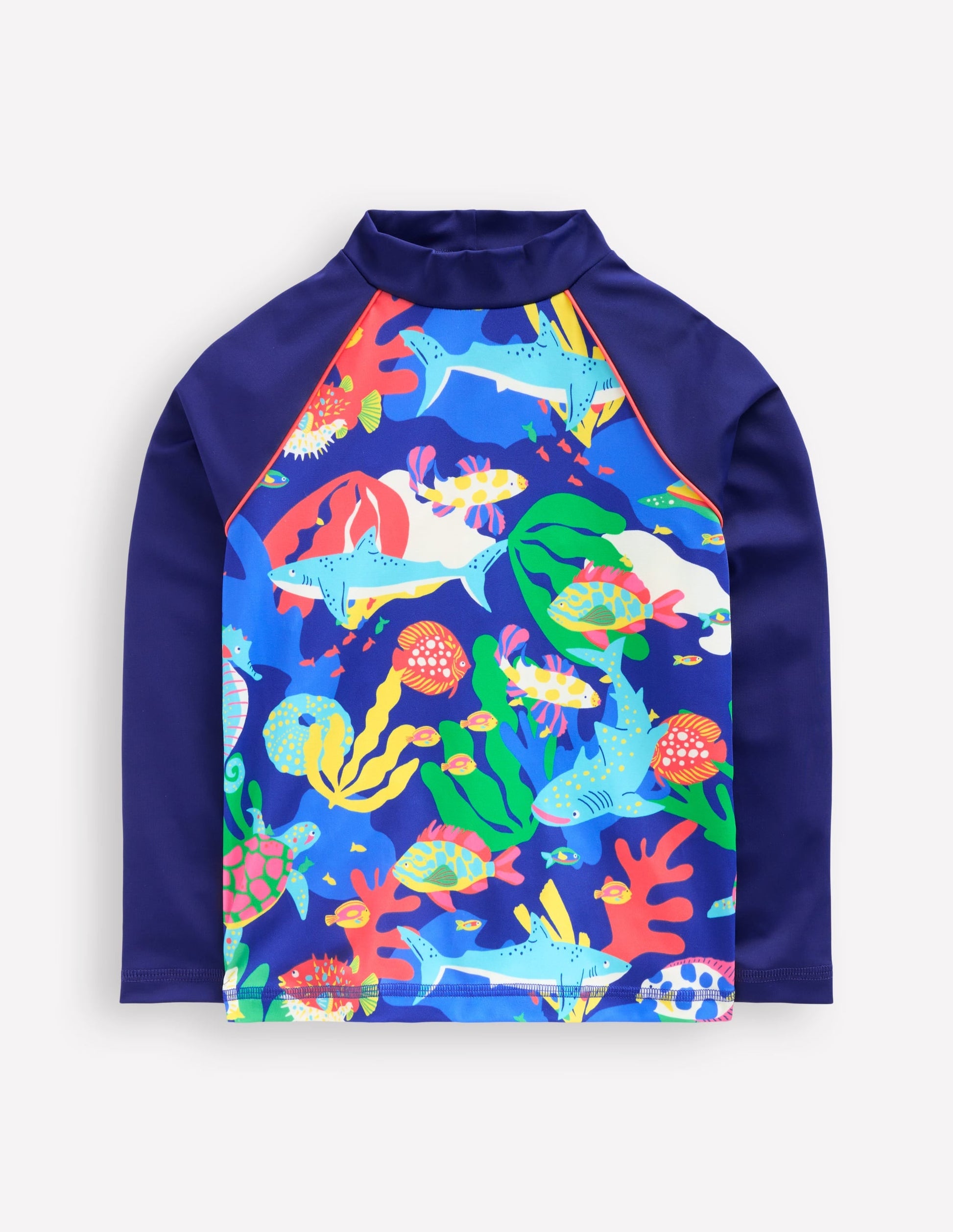 Logo Rash Vest-Multi Coral Reef-1