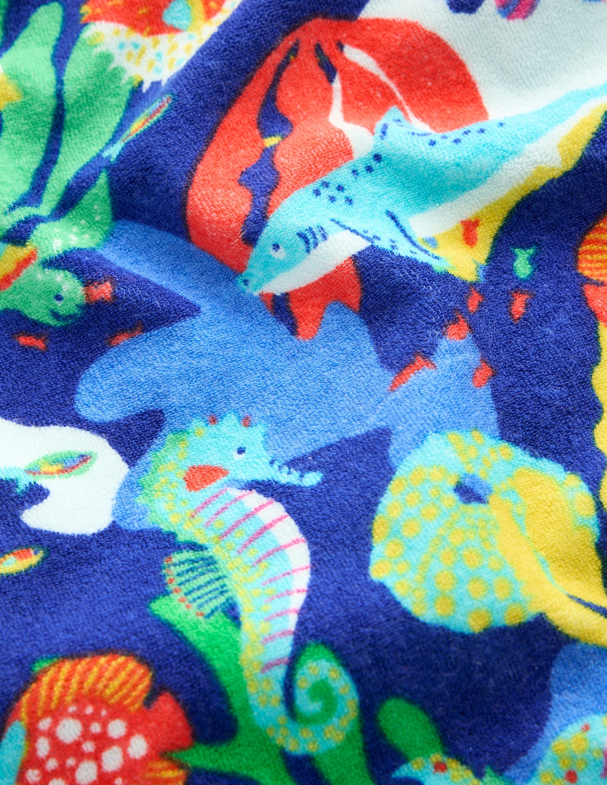 Towelling Zip-Up Throw-On-Multi Coral Reef-3