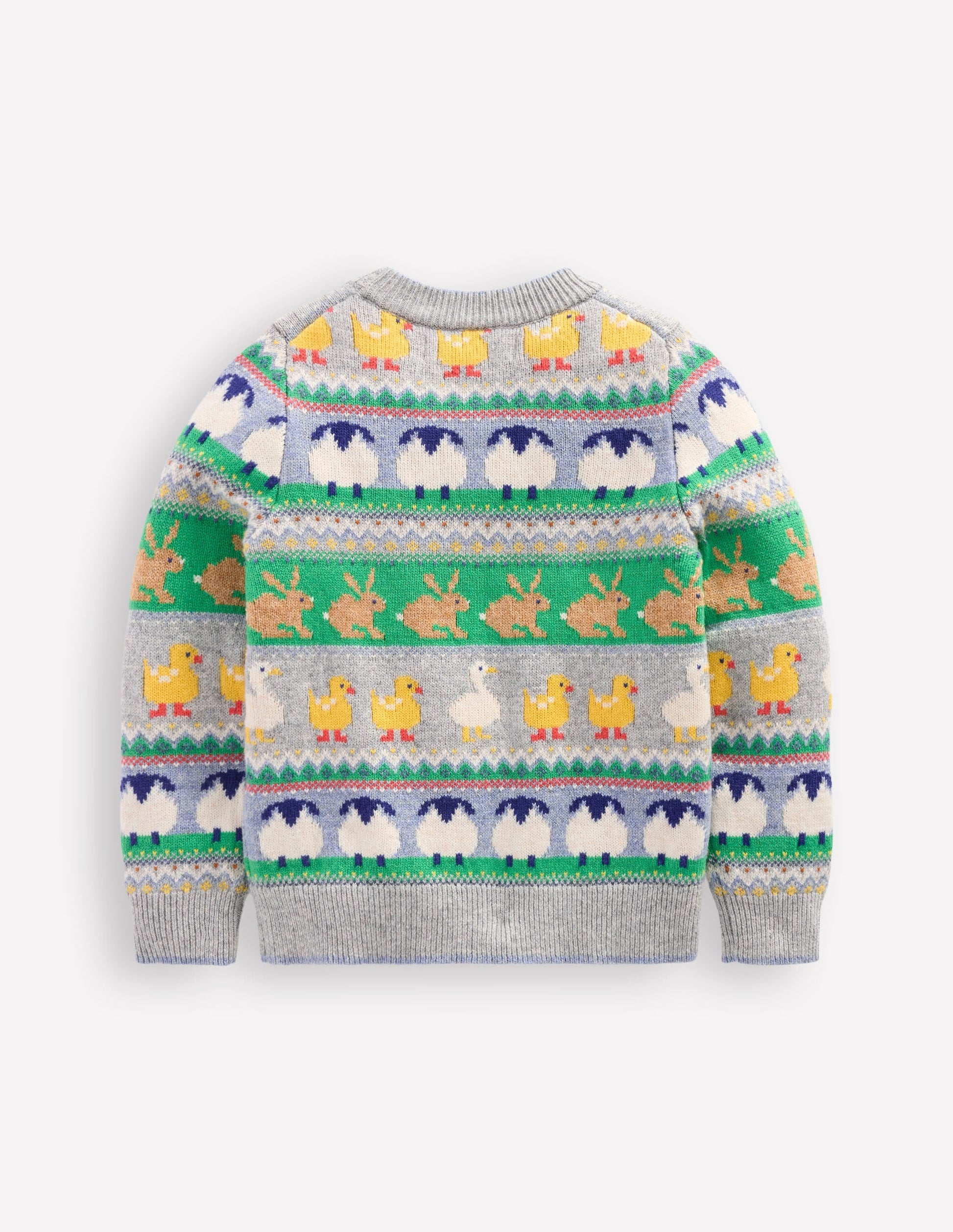 Fair Isle Jumper-Grey Marl Easter-4