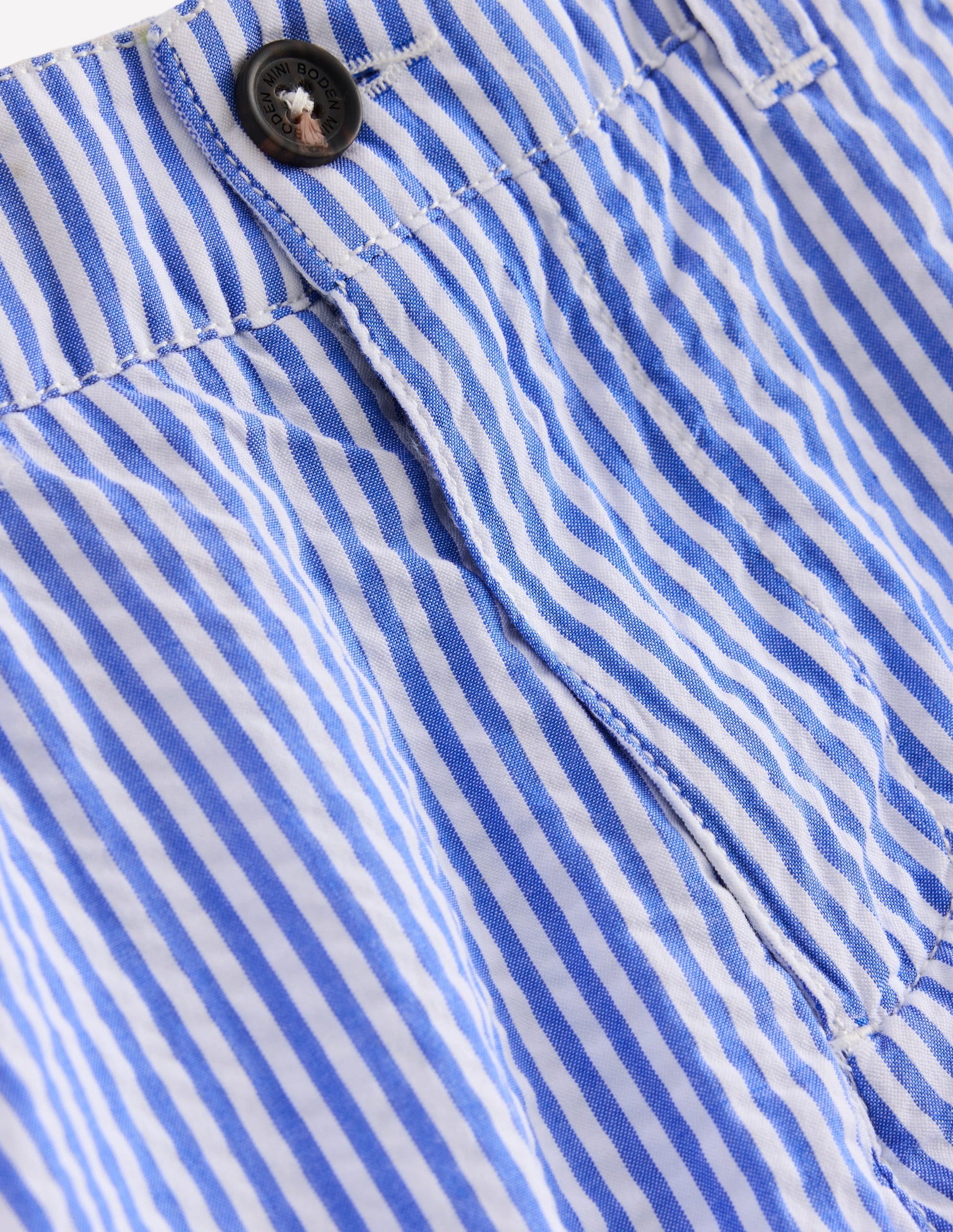 Seersucker Shorts-Blue Ticking Stripe-3