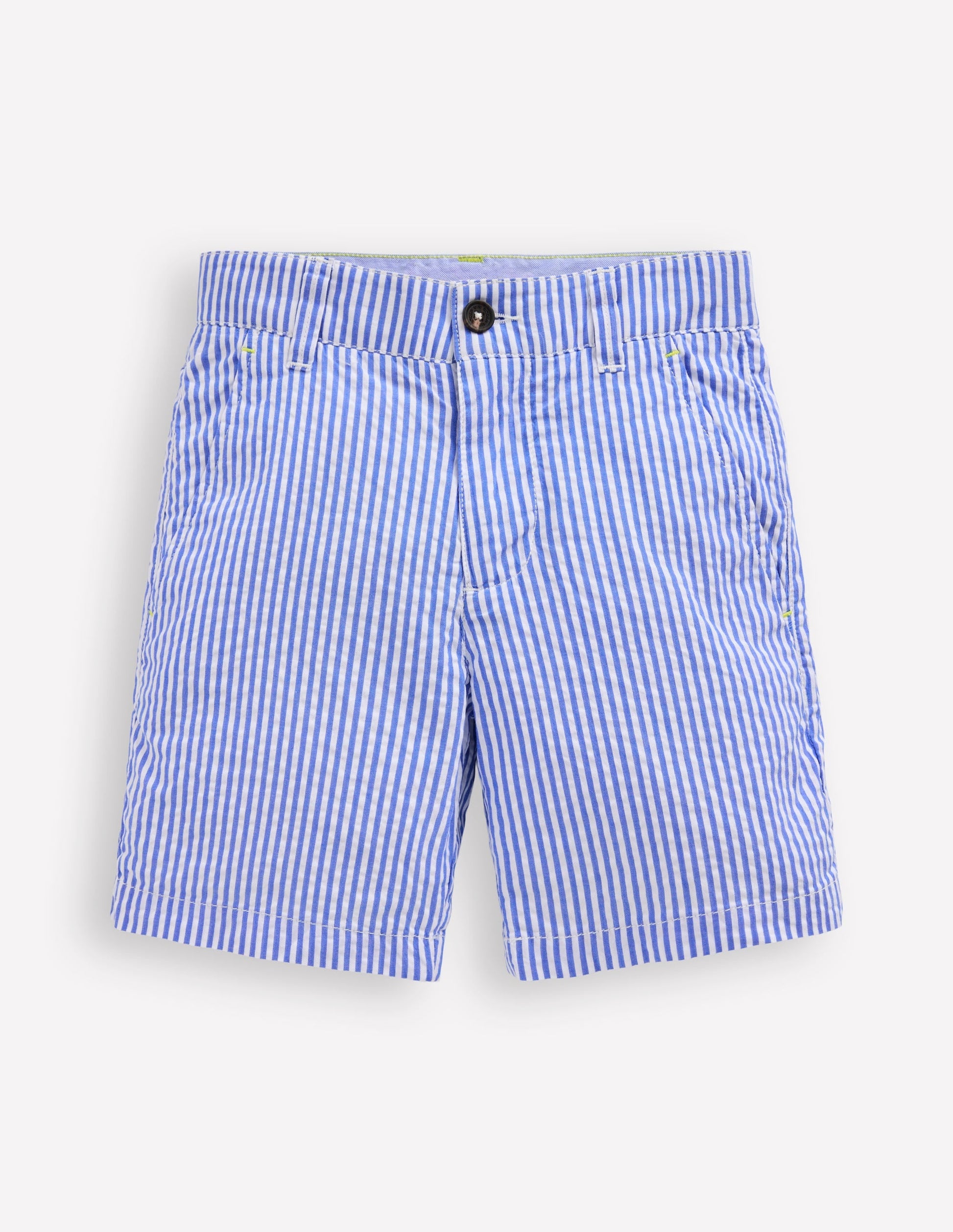 Seersucker Shorts-Blue Ticking Stripe-1
