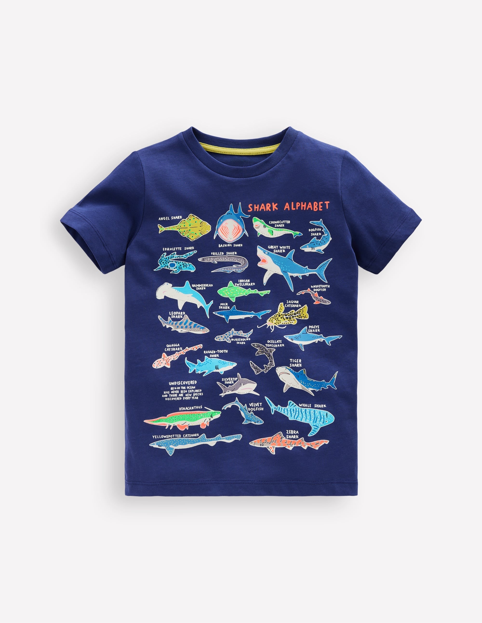 Short Sleeve GITD T-shirt-Starboard Blue Sharks - Image 2