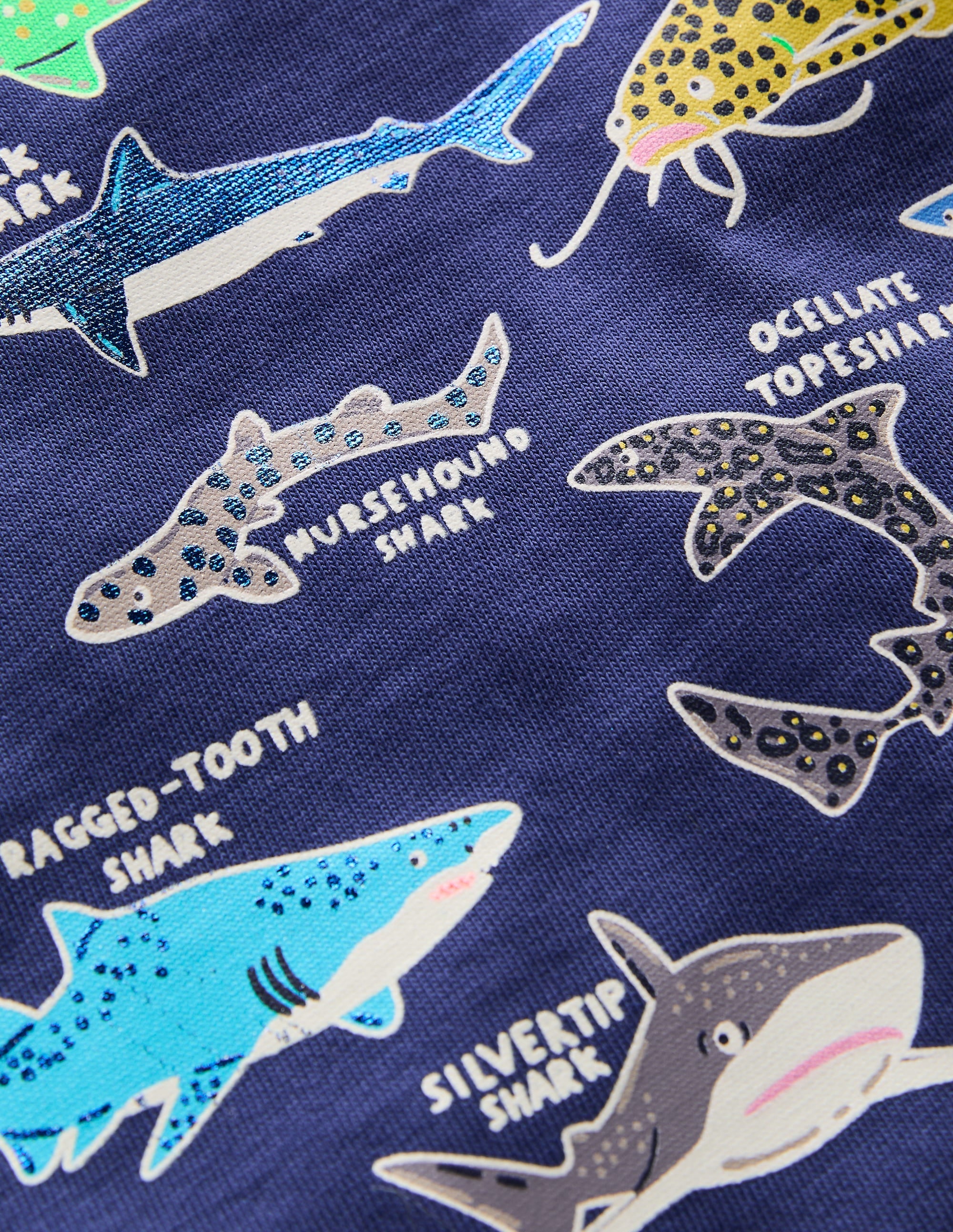 Short Sleeve GITD T-shirt-Starboard Blue Sharks - Image 4
