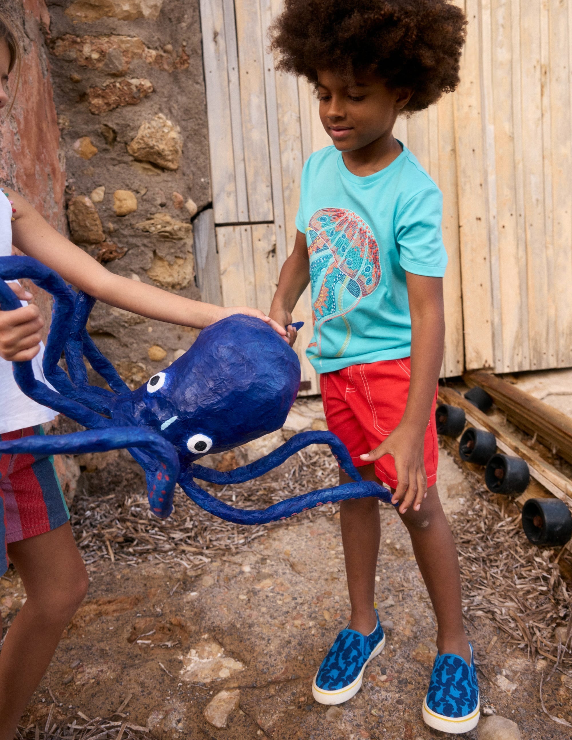 Glow Superstitch T-Shirt-Caribbean Blue Jellyfish - Image 1