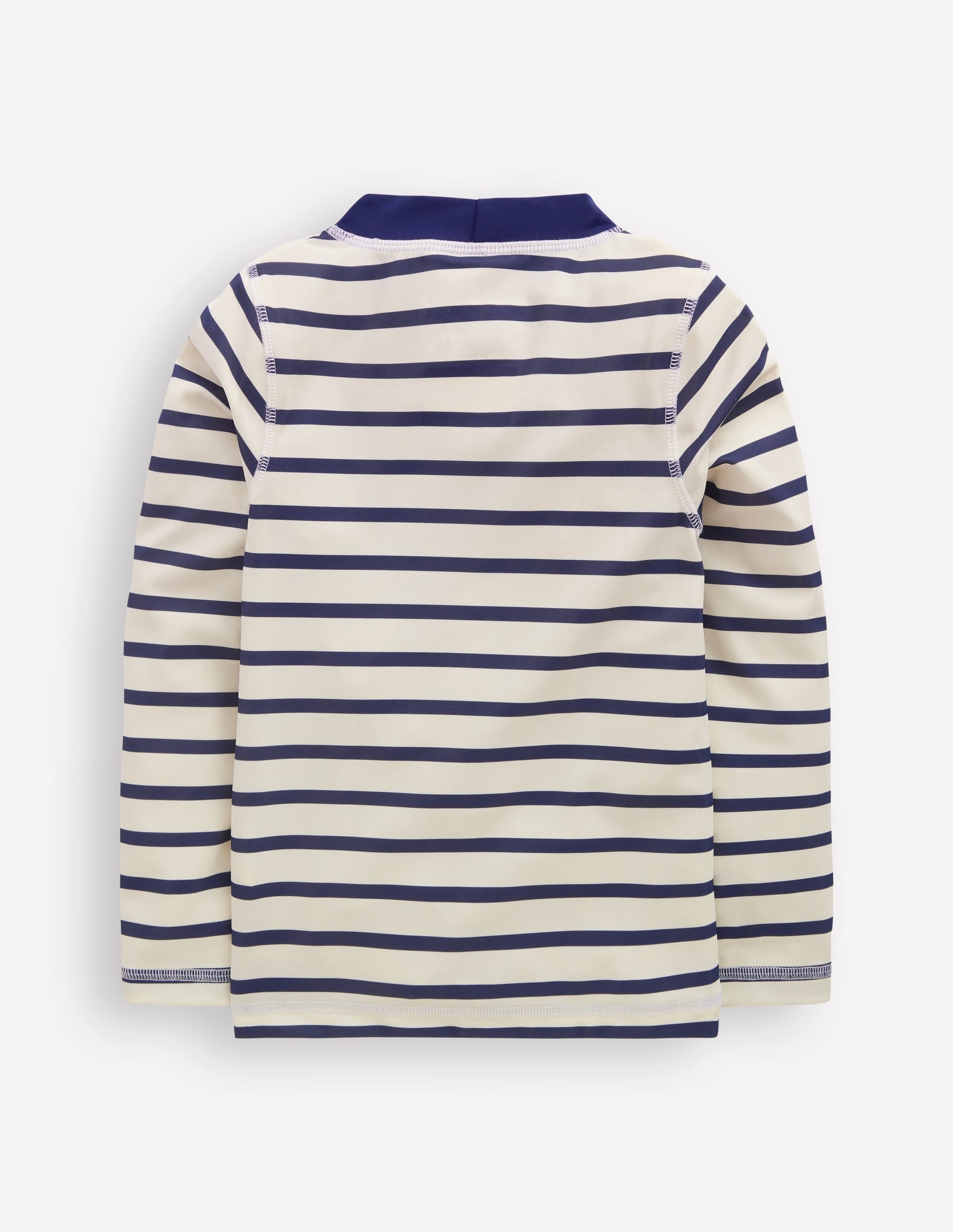 Sun Safe Breton Rash Vest-College Navy/ Ivory Stripe-2