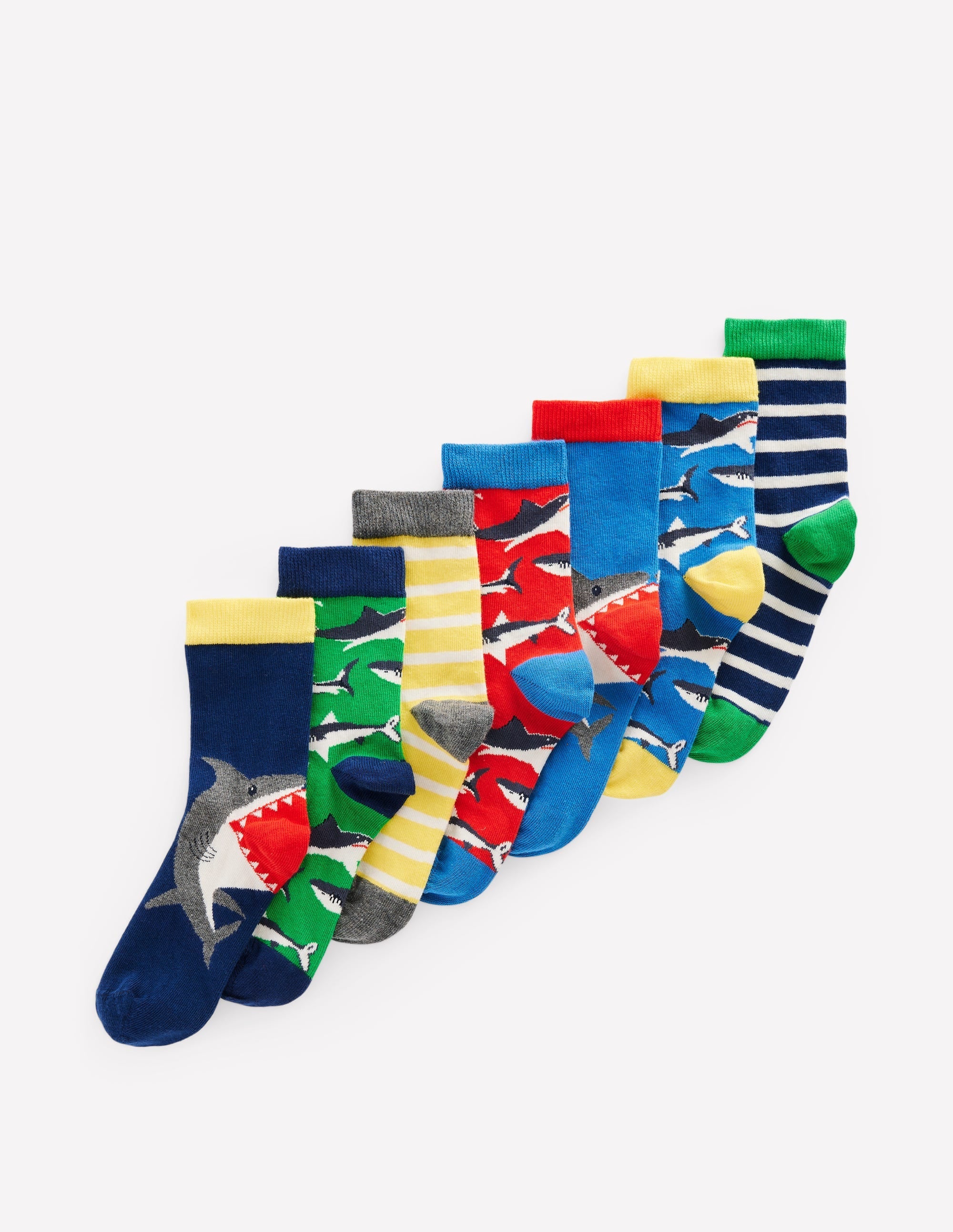 Socks 7 Pack-Sharks - Image 1
