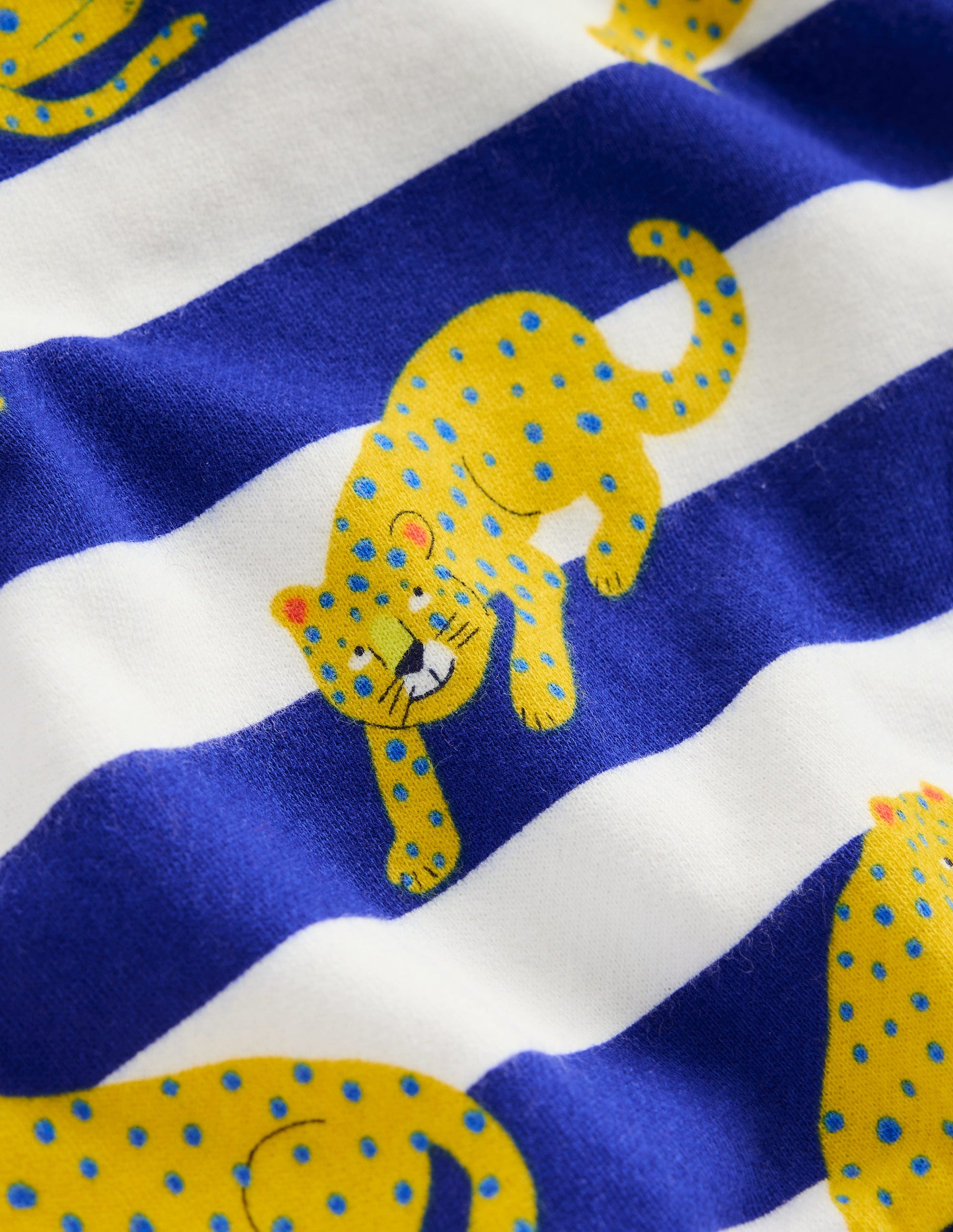 Printed Sweatshirt-Bright Blue Leopard Stripe-2